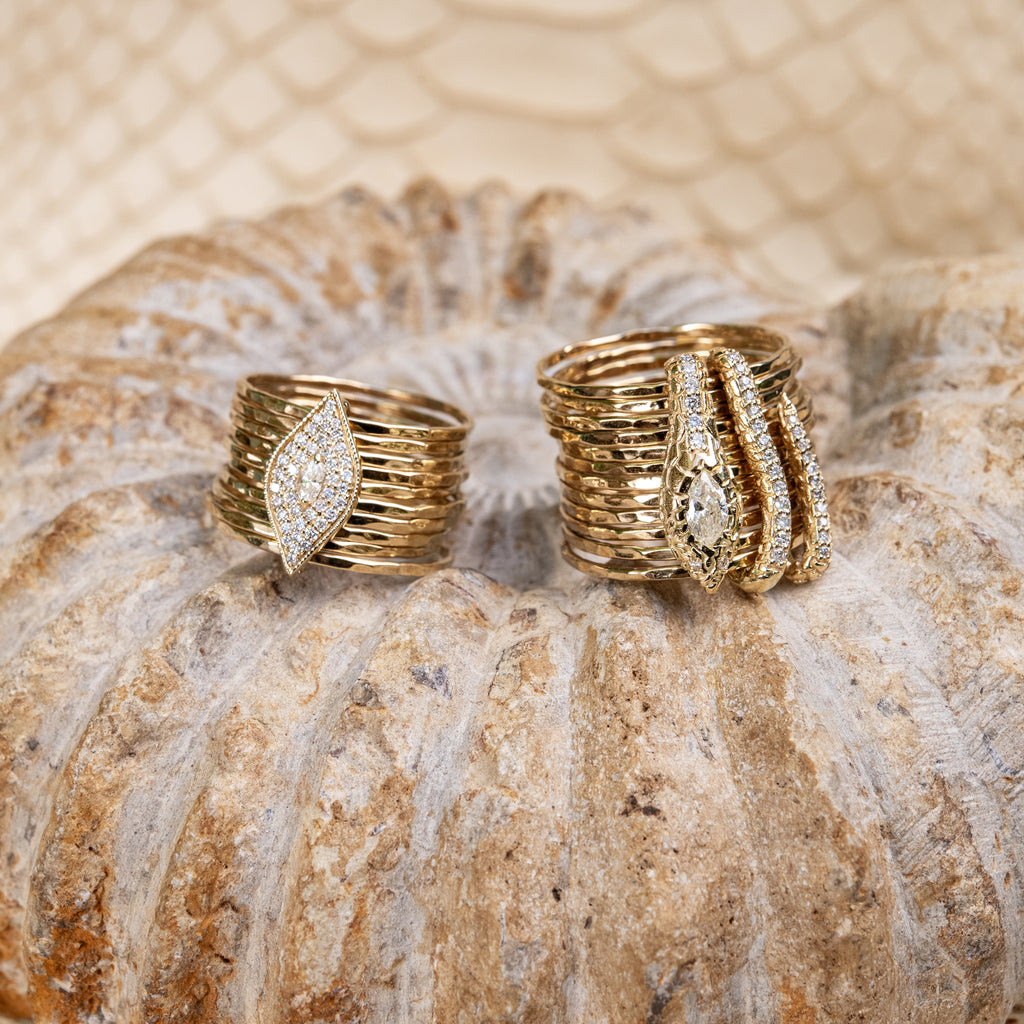 Pave + Marquise Diamond Multi Waif Ring