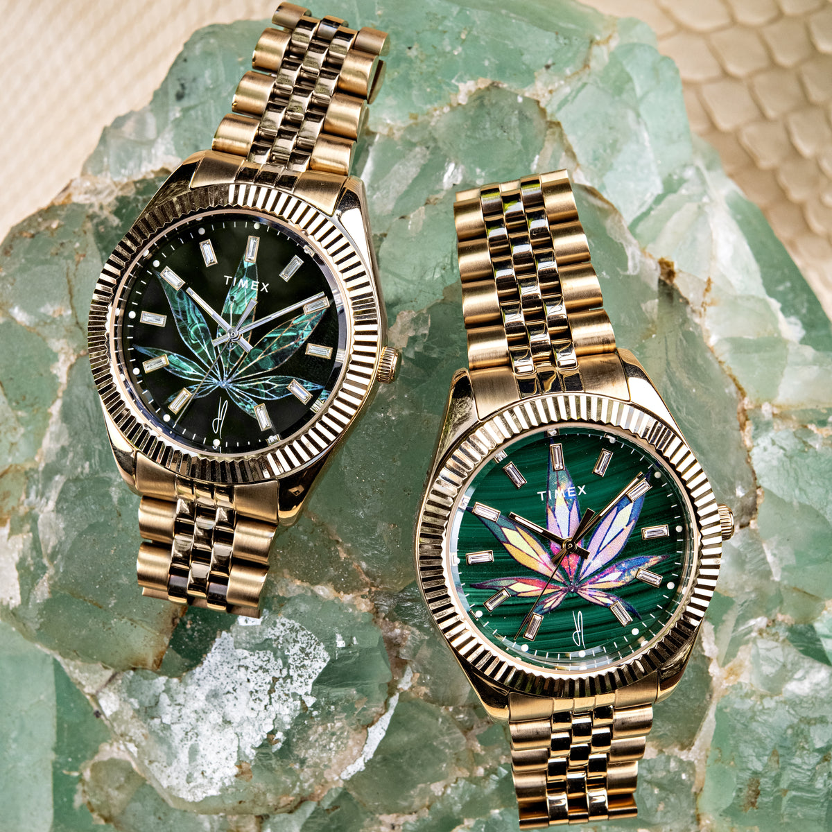 Timex x Jacquie Aiche Legacy High Life Watch Malachite
