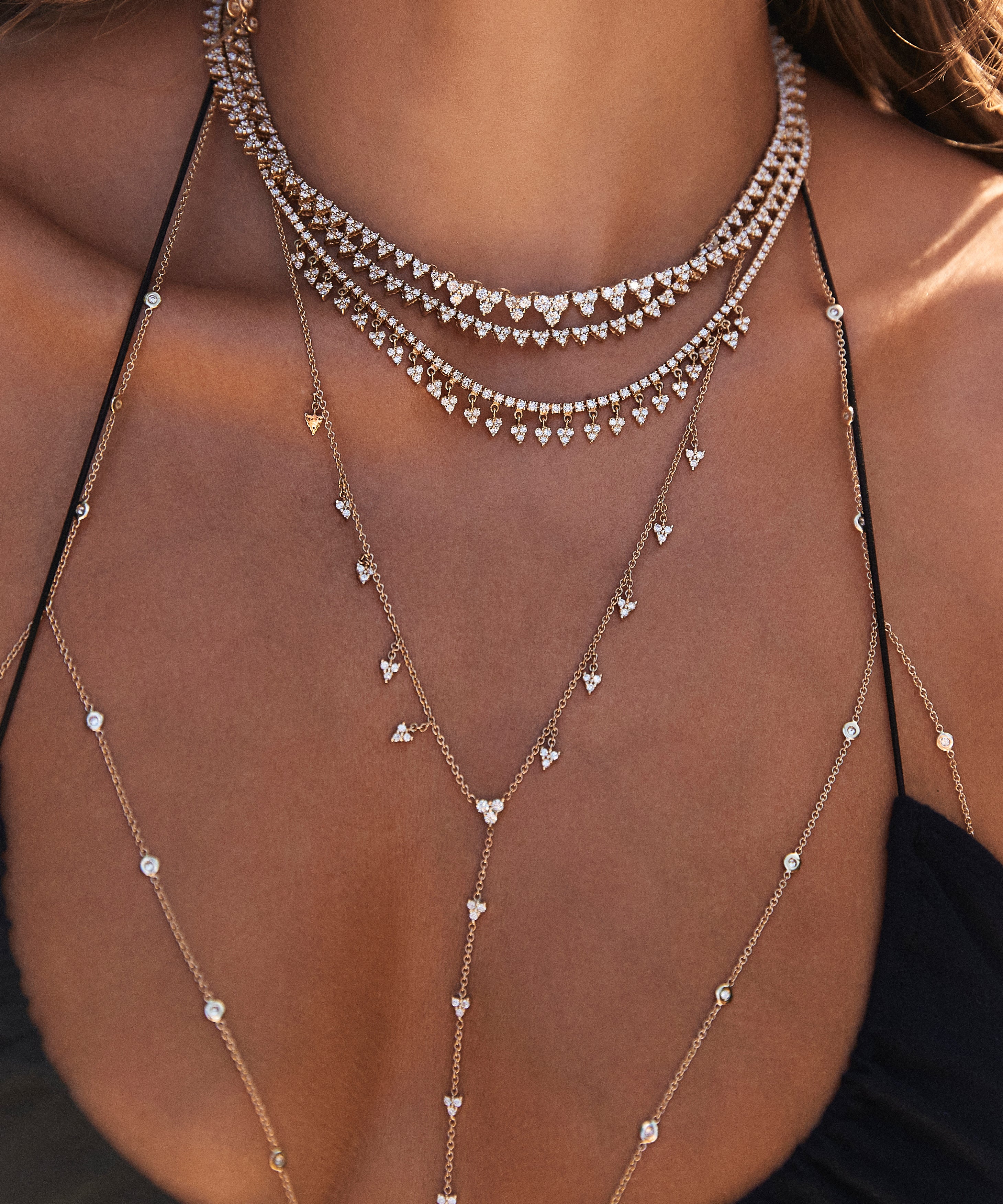Gold and Diamond Necklaces