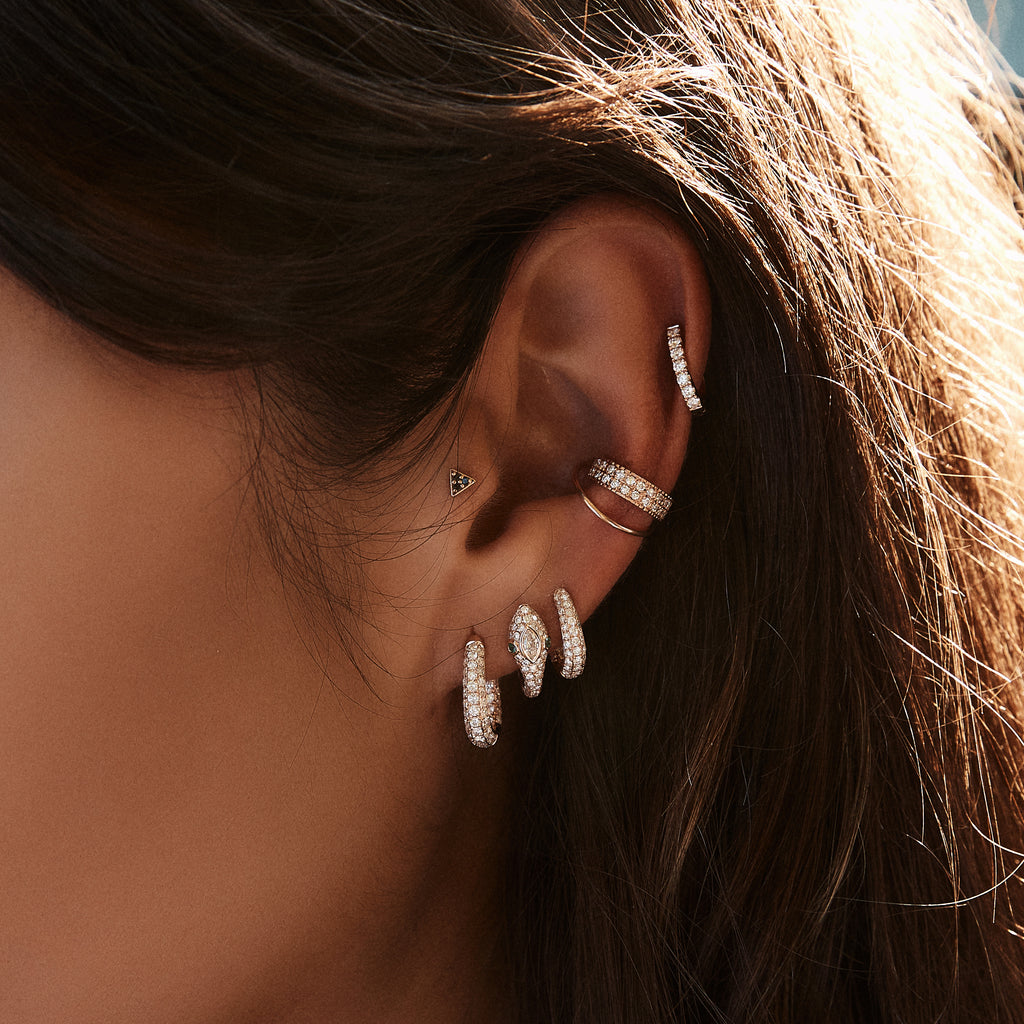 Double Row Pave Ear Cuff