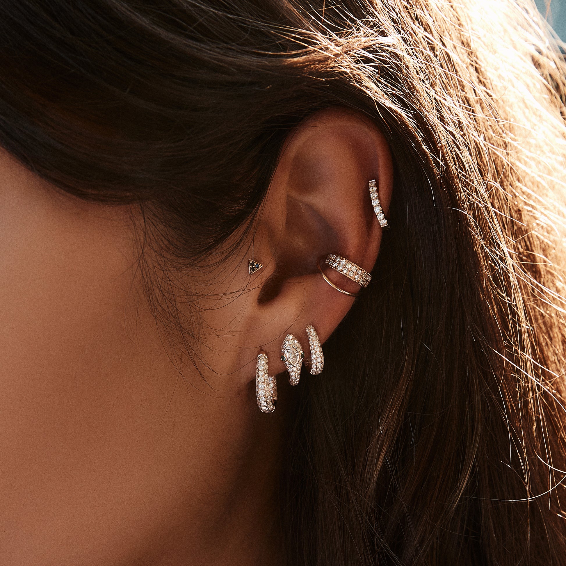 Double Row Pave Ear Cuff
