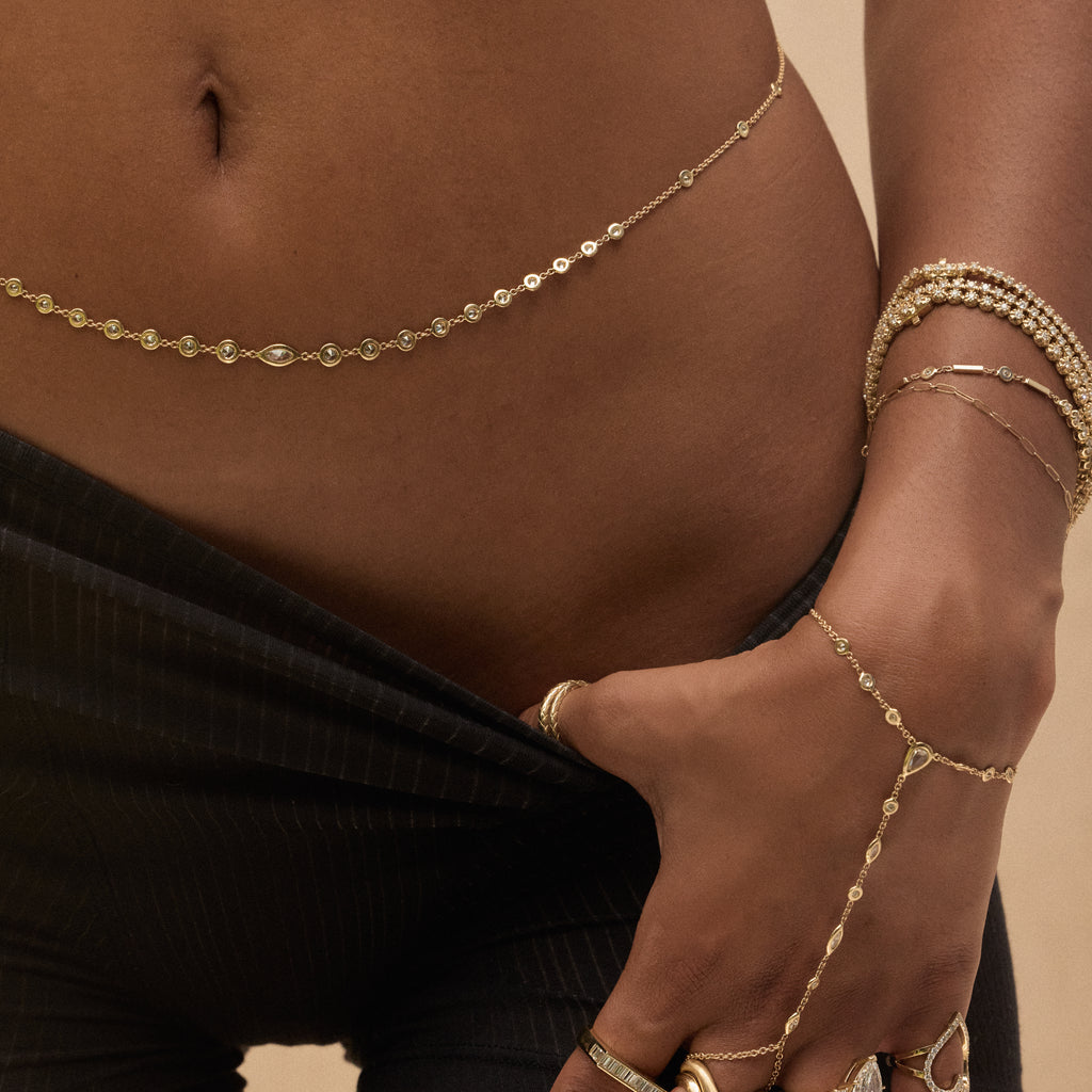 26 Round + Marquise Diamond Belly Chain