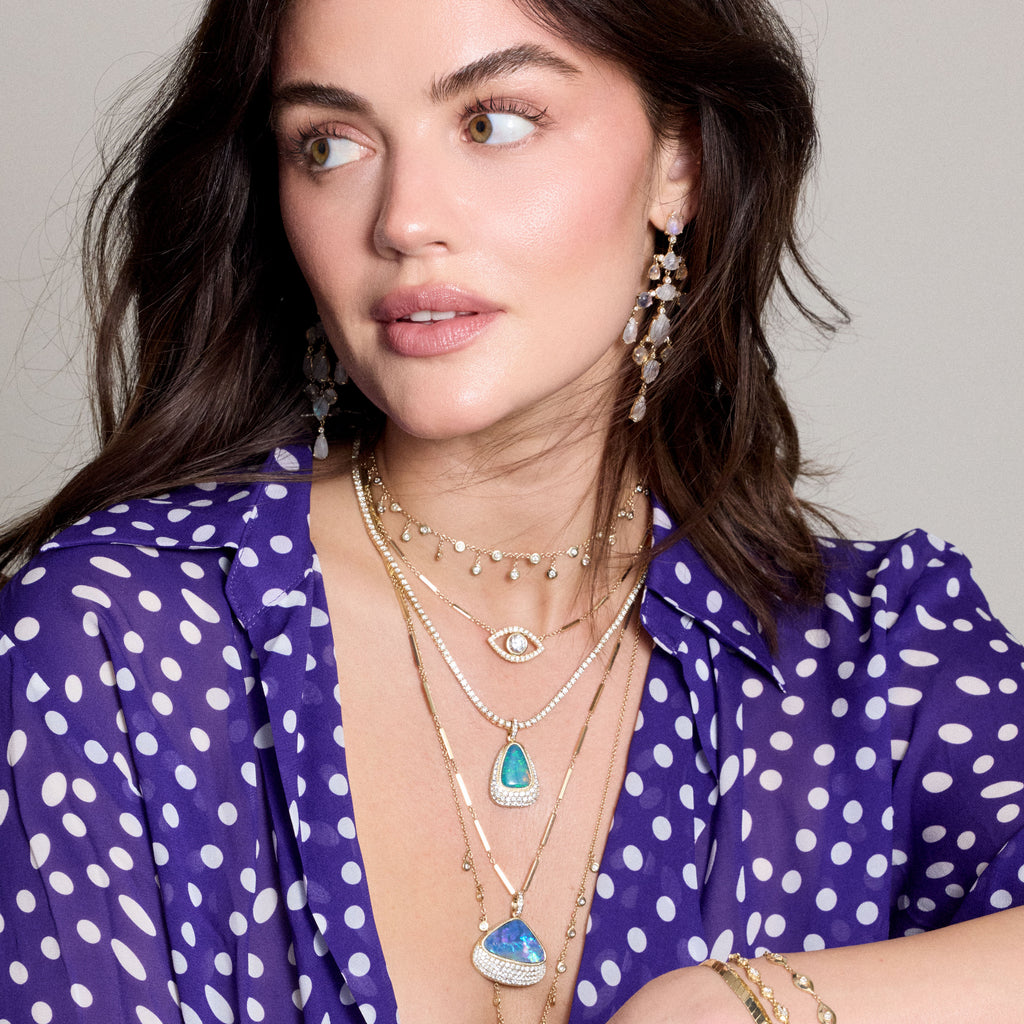 Moonstone + Diamond Chandelier Earrings