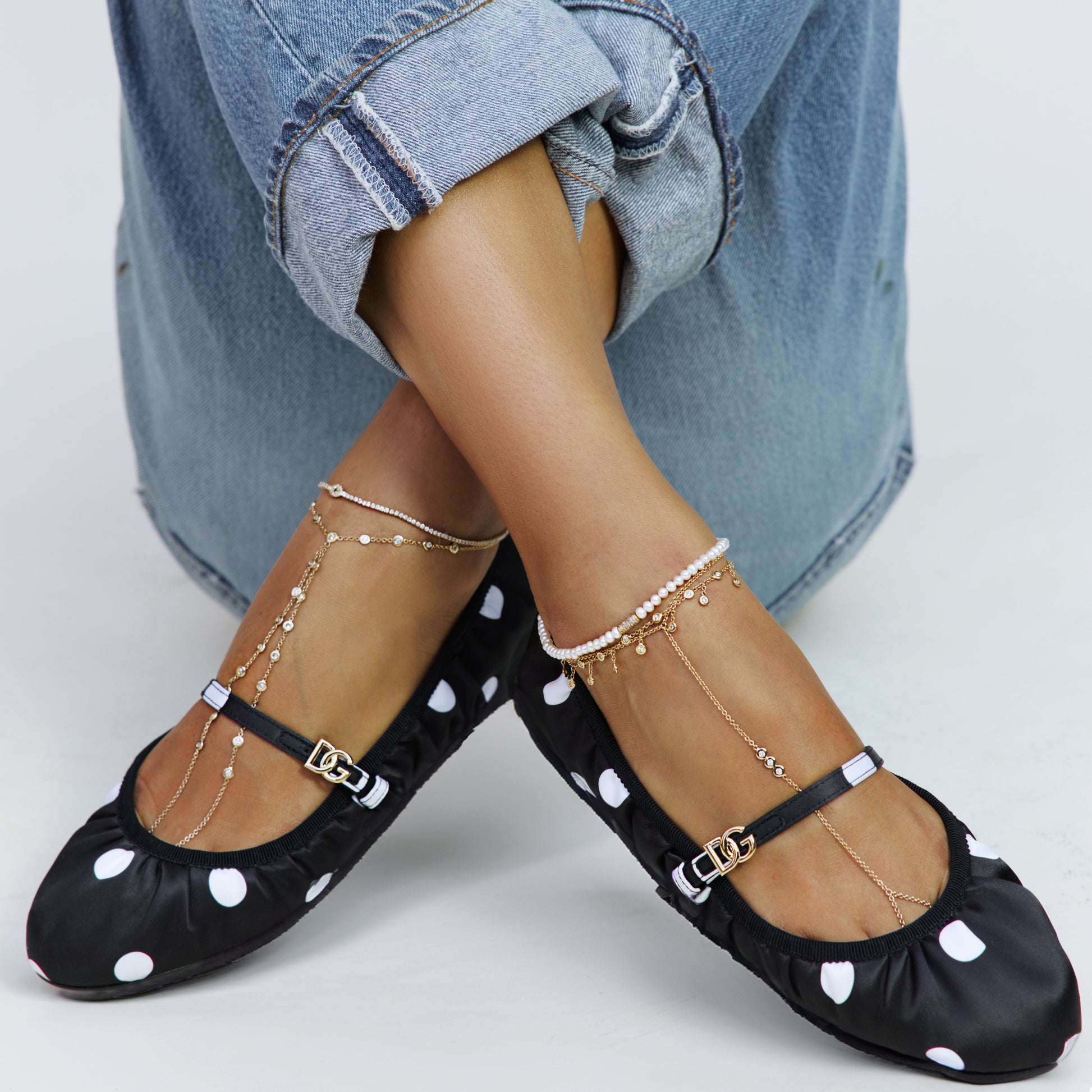 Pave Diamond Eye Twiggy Anklet