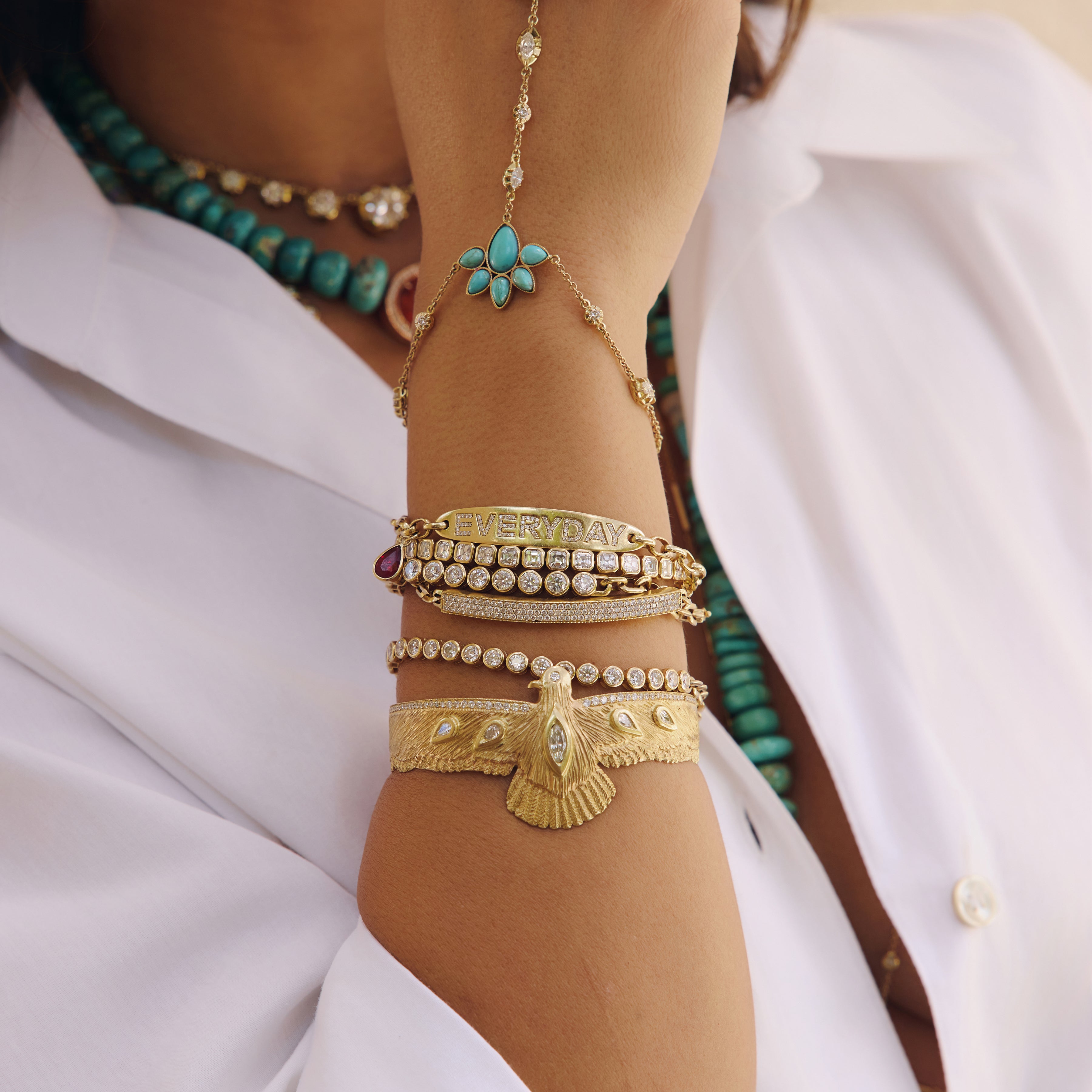 Diamond Thunderbird Cuff Bracelet