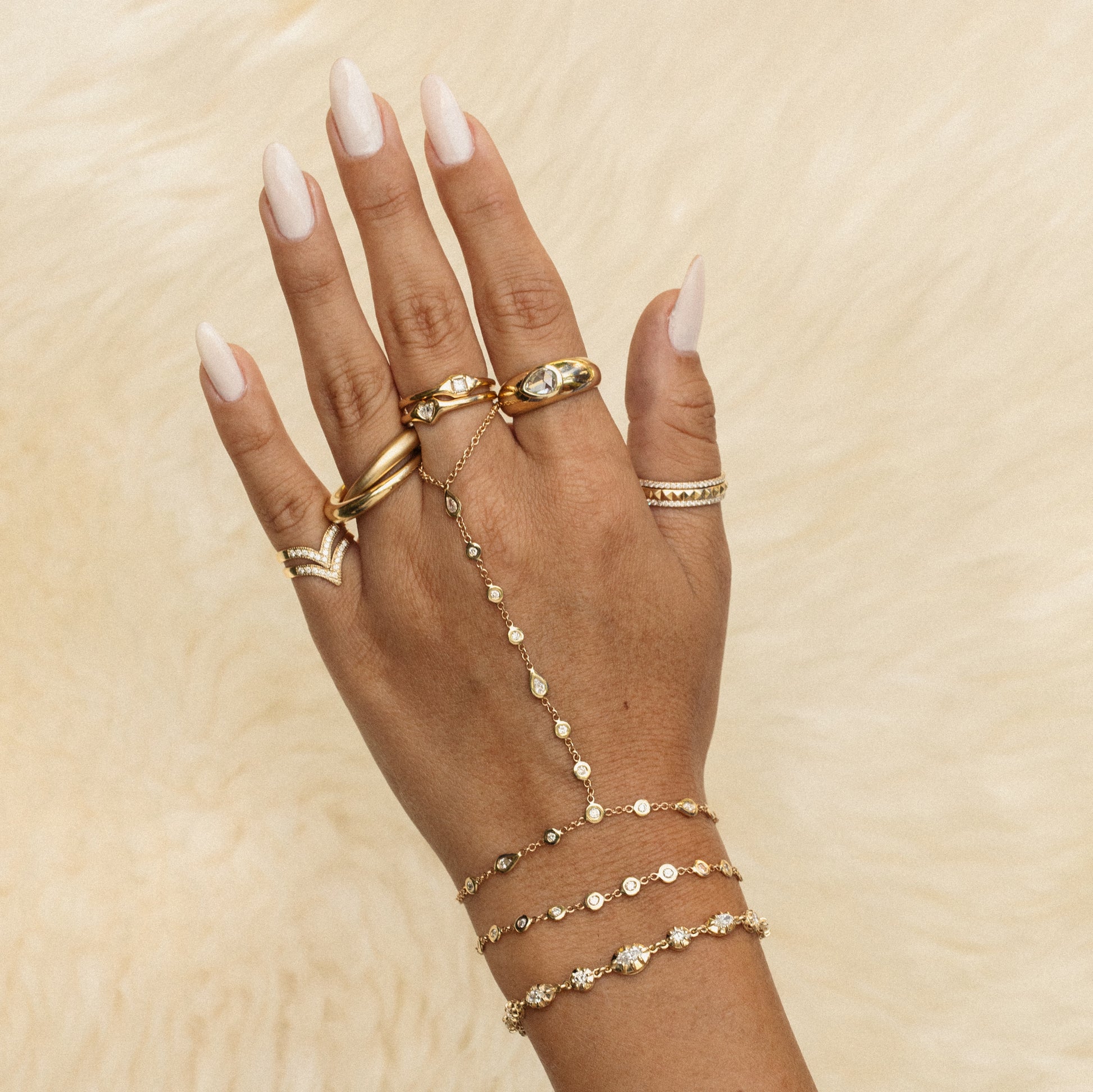 Pave Diamond V Ring