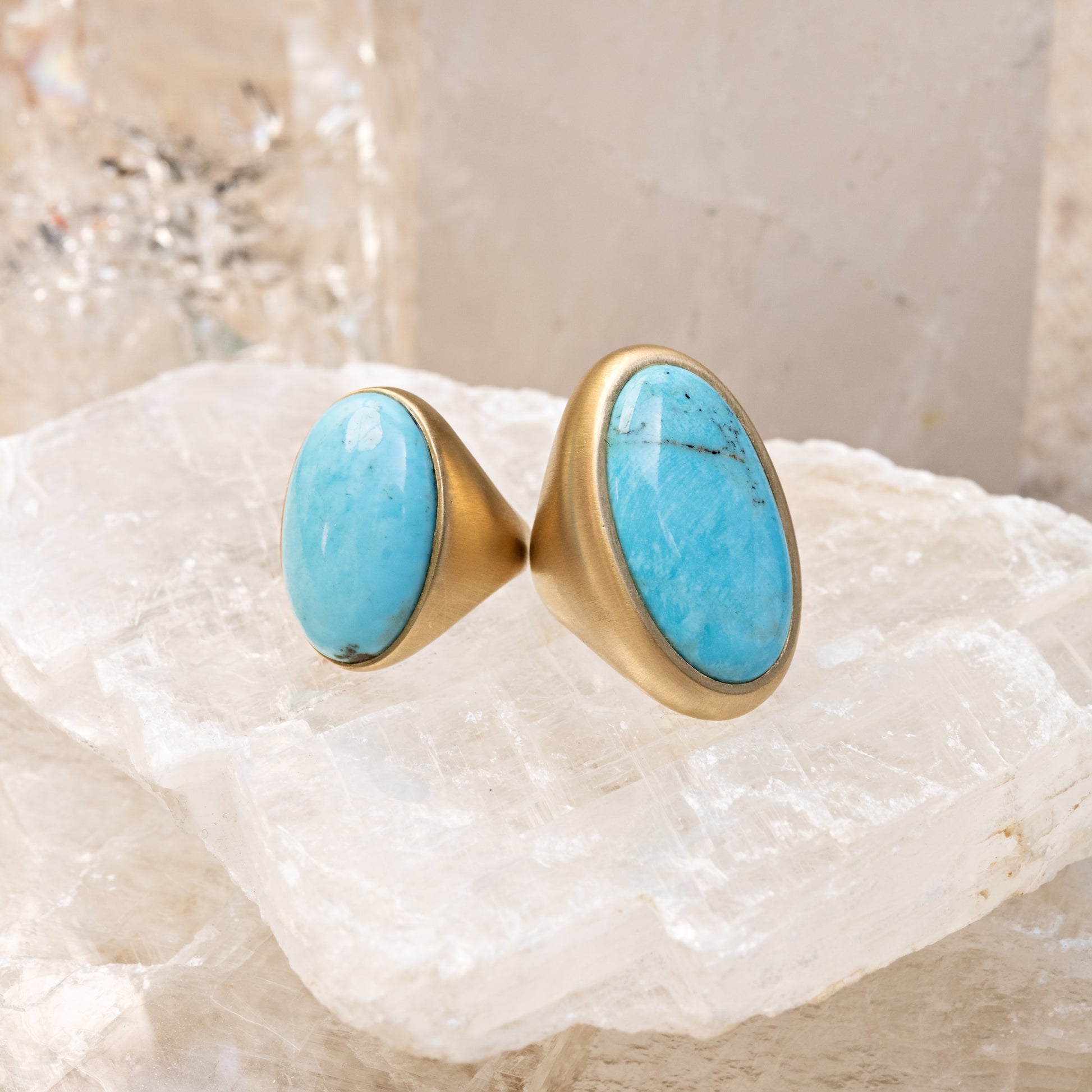 X-Large Smooth Oval Turquoise Ring