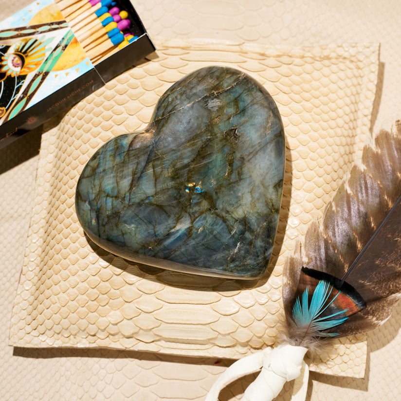 LABRADORITE HEART