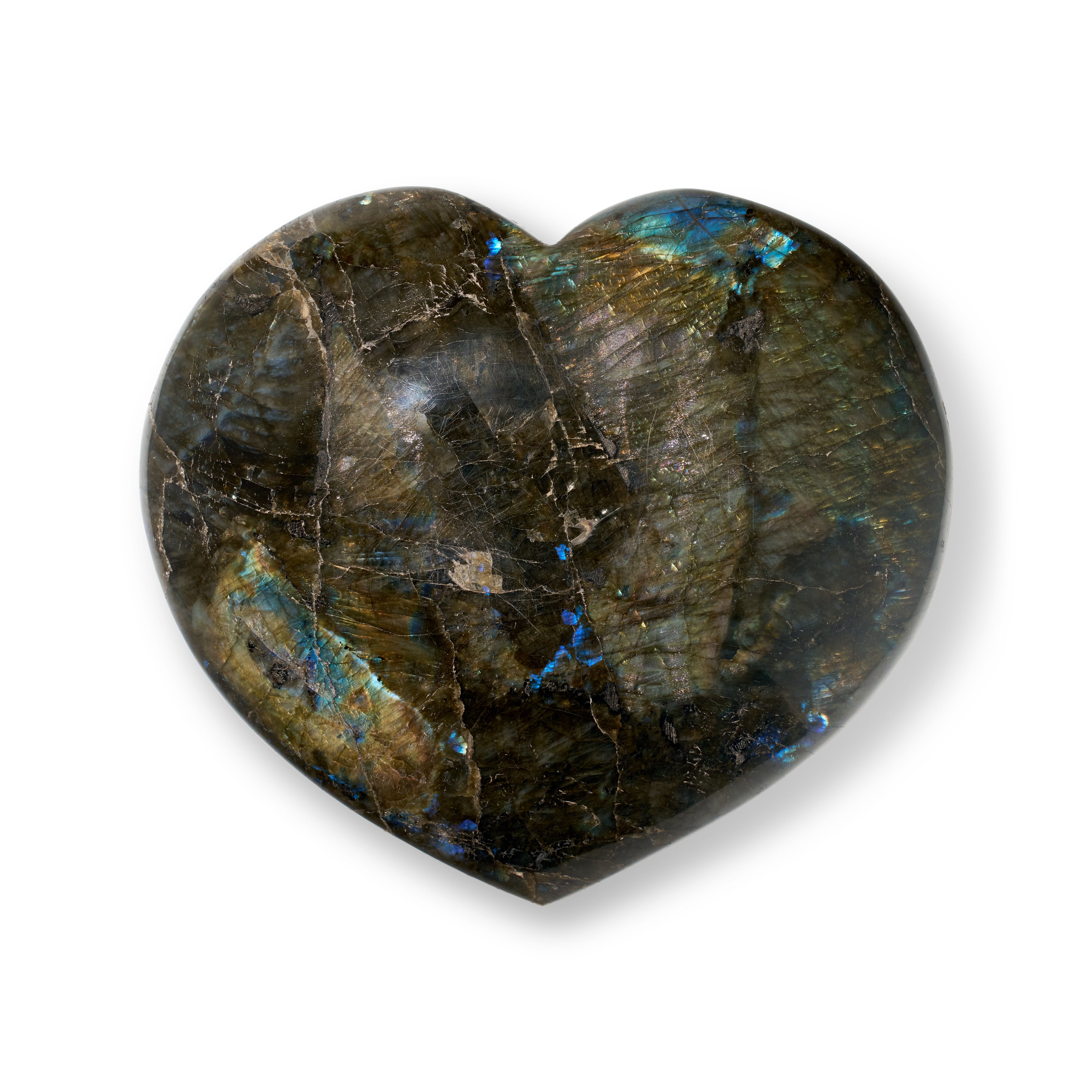 LABRADORITE HEART CRYSTAL