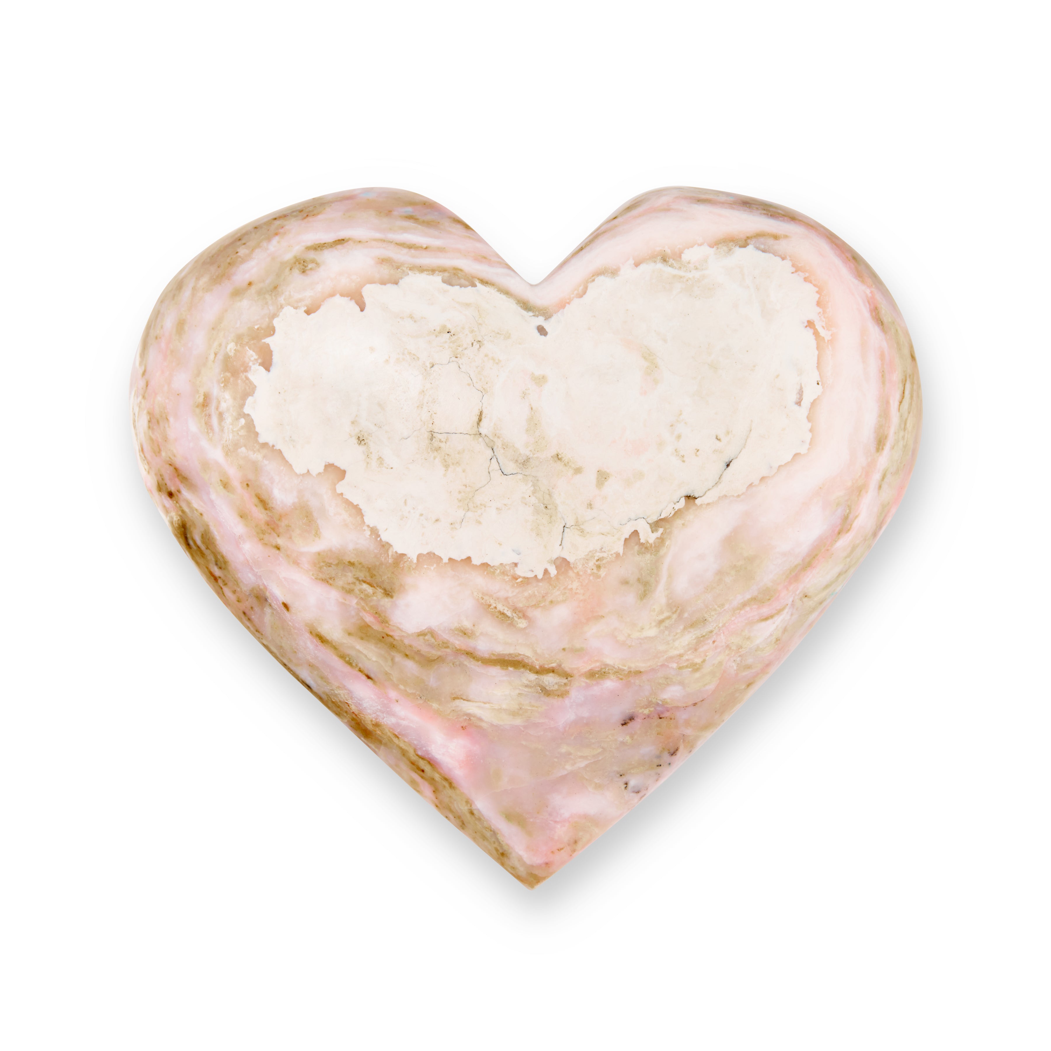 LARGE PINK OPAL HEART