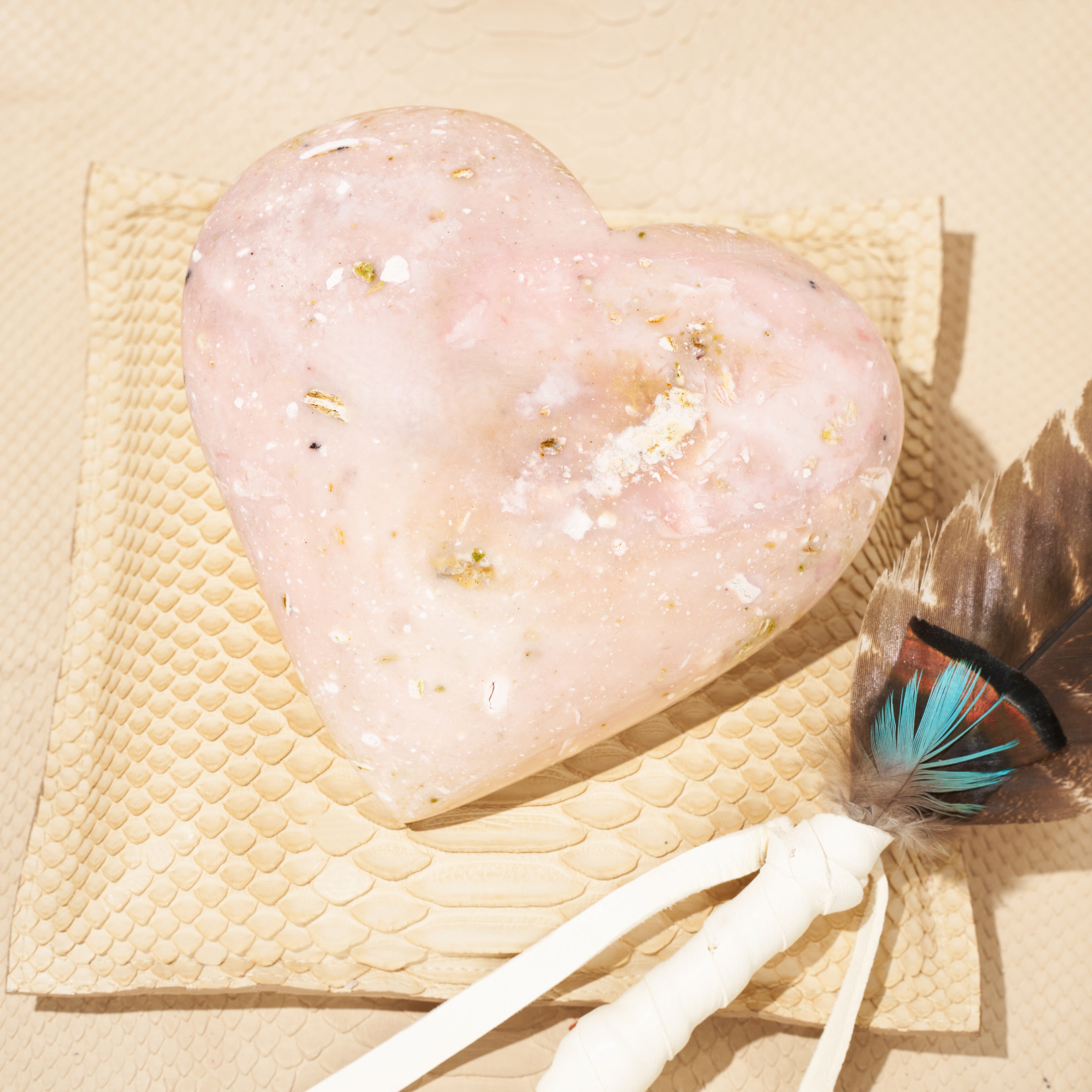 PINK OPAL HEART