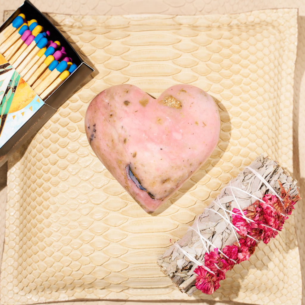 Pink Opal Heart
