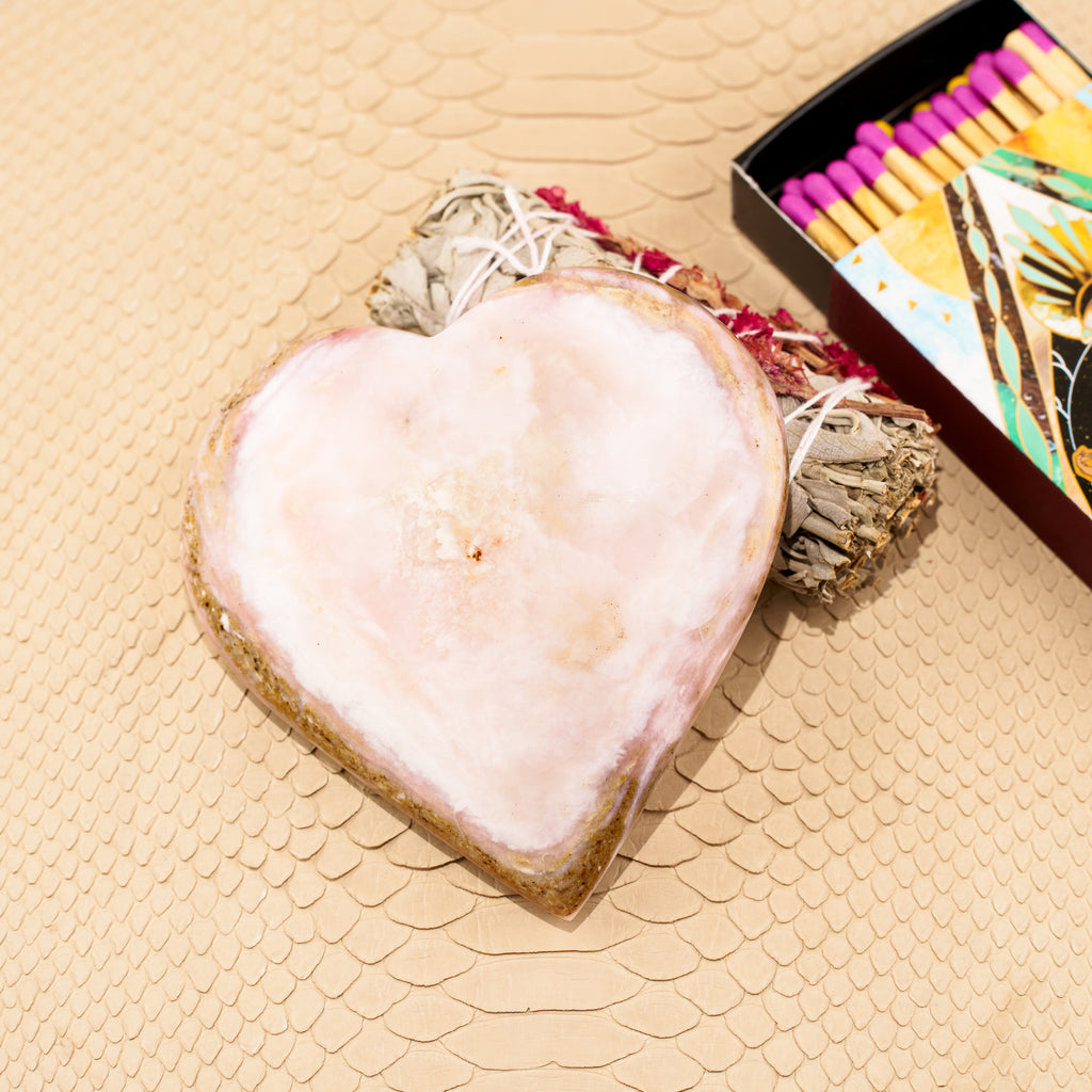 Pink Opal Heart