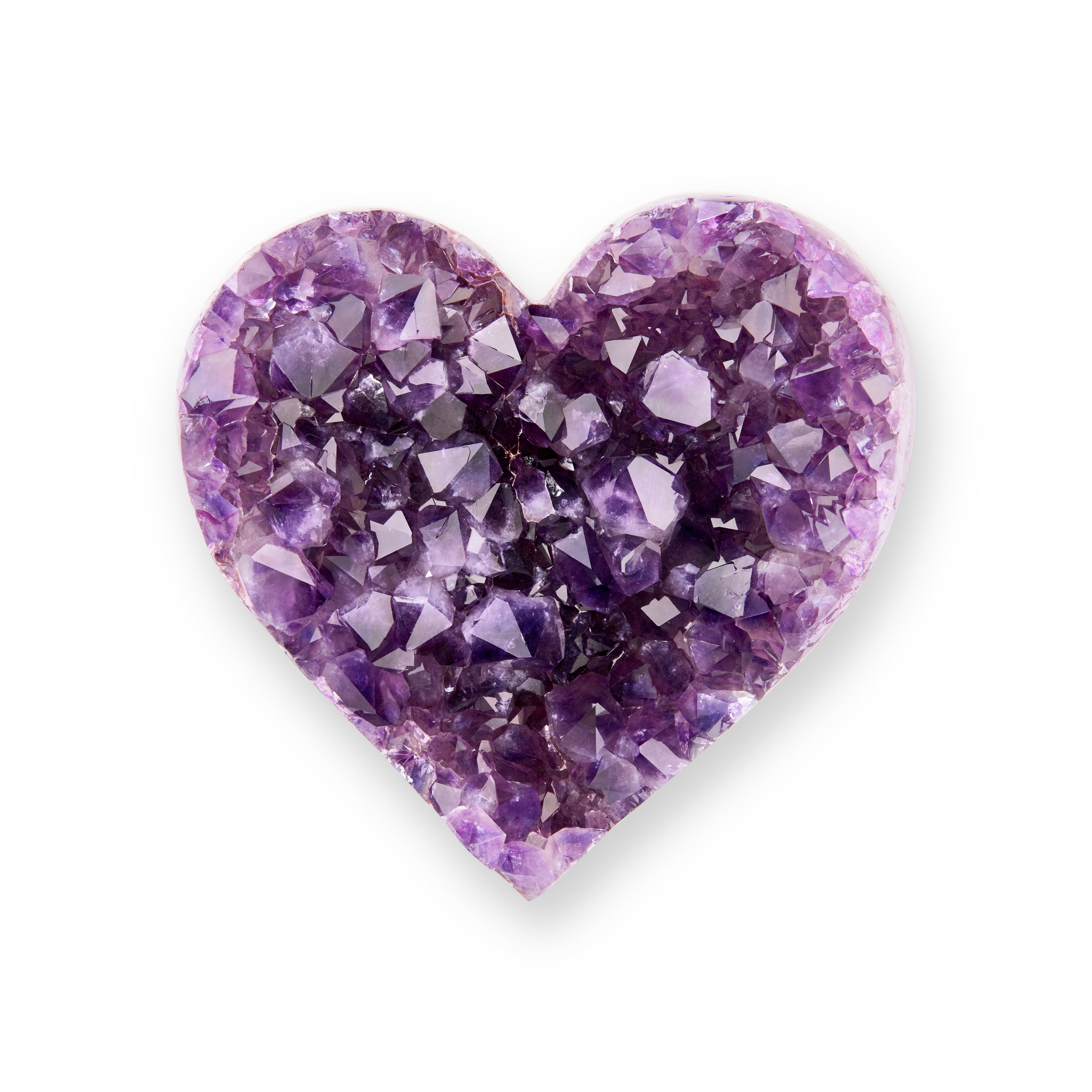 PURPLE AMETHYST CLUSTER HEART