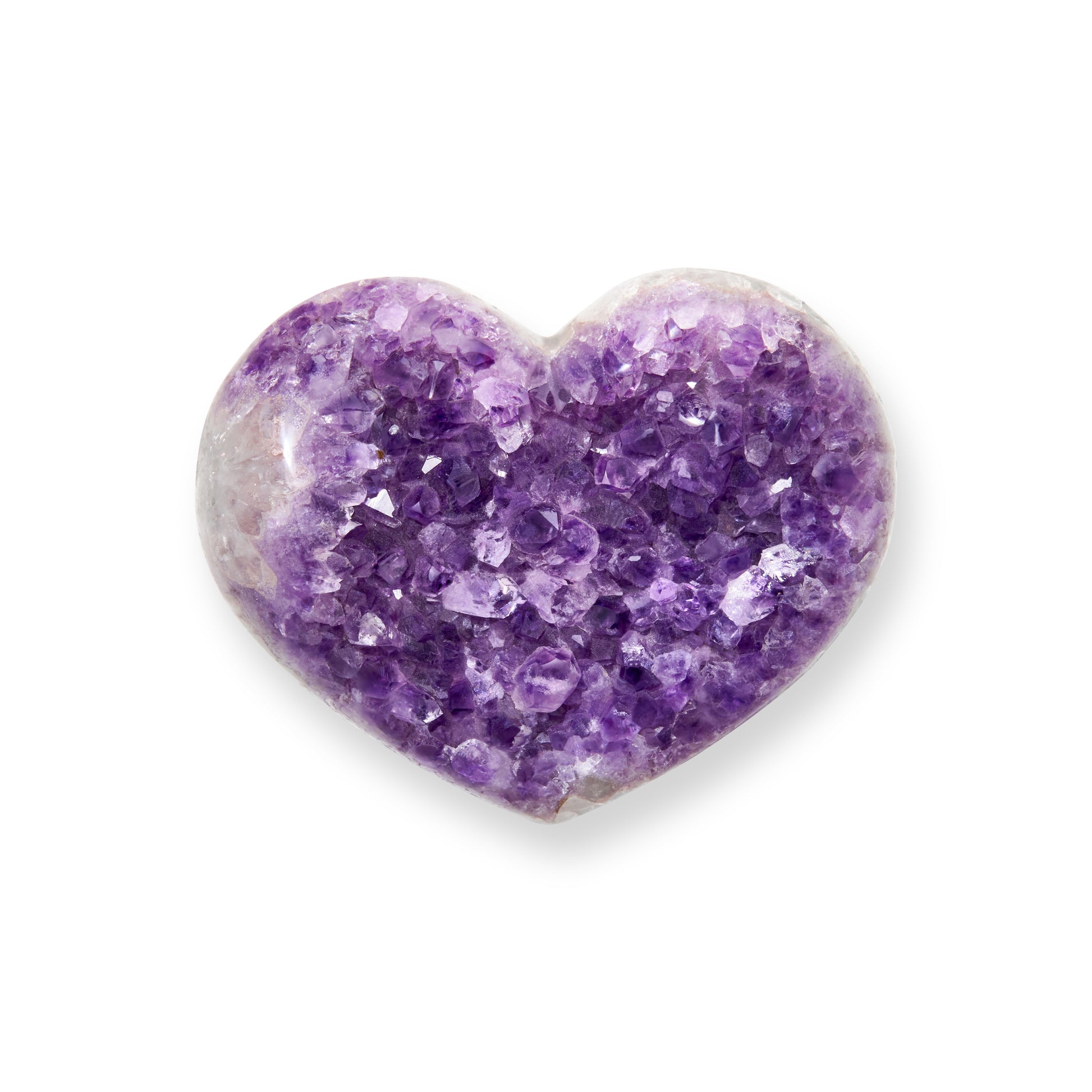 Small Purple Amethyst Cluster Heart