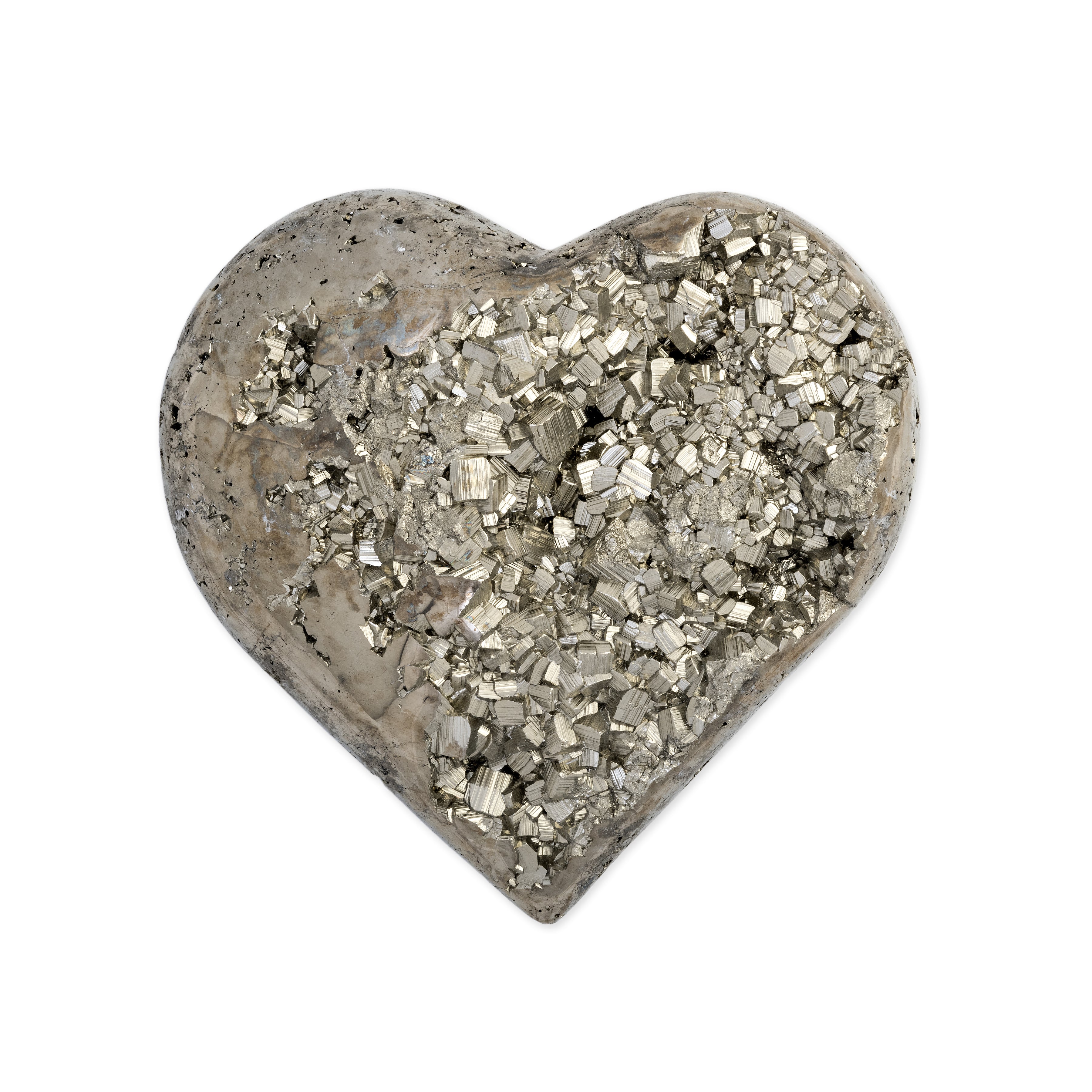 LARGE PYRITE CLUSTER HEART