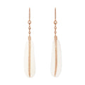 3 Sophia Diamond + Pave White Bone Feather Earrings