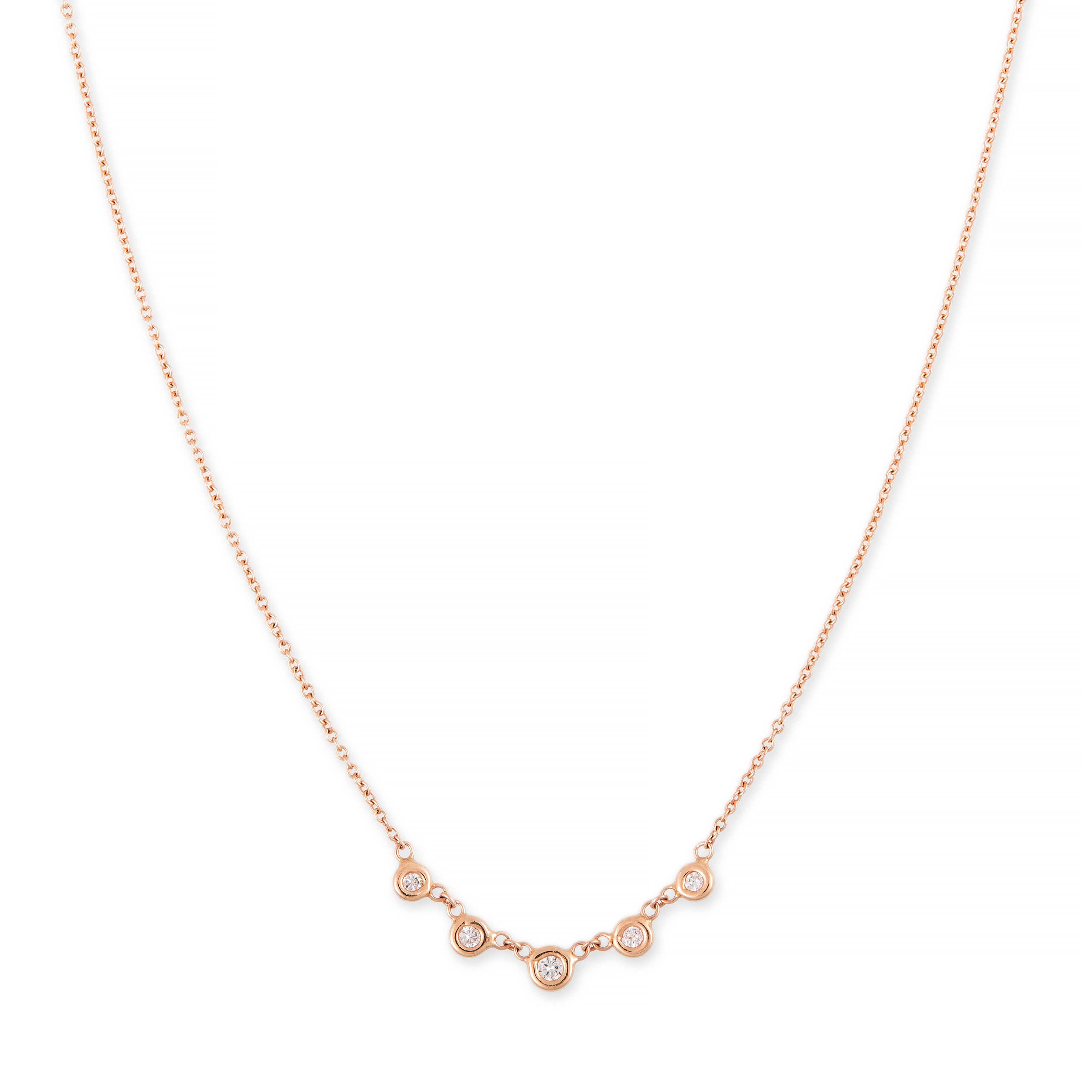 5 Diamond Emily Necklace
