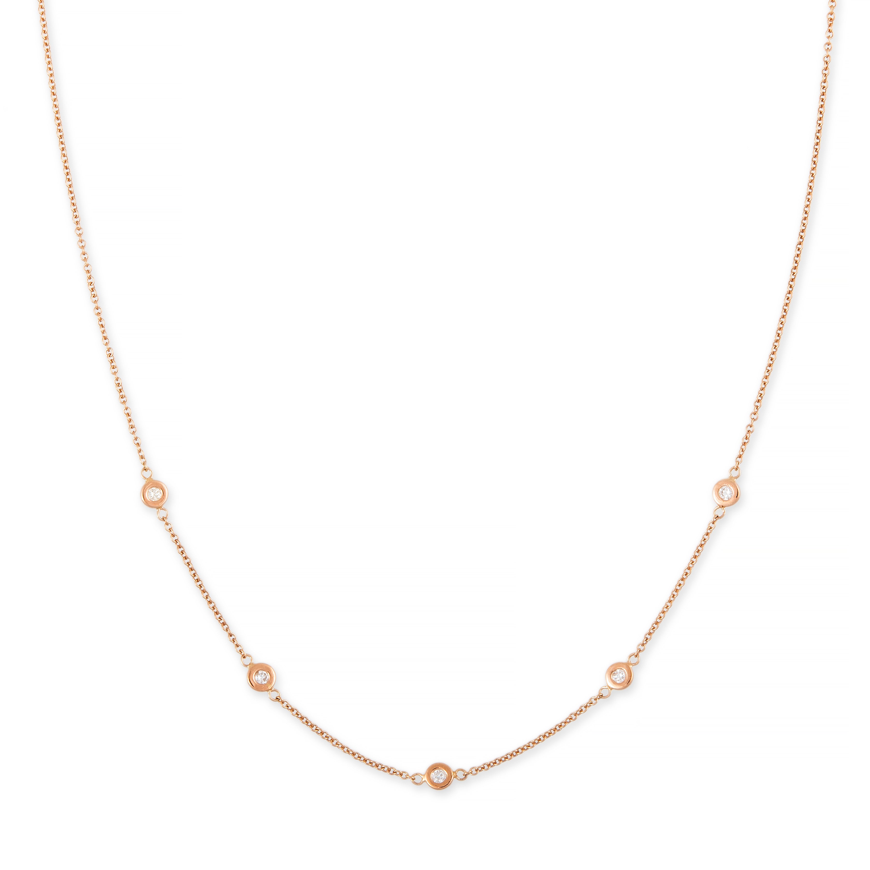 5 Diamond Spaced Out Choker