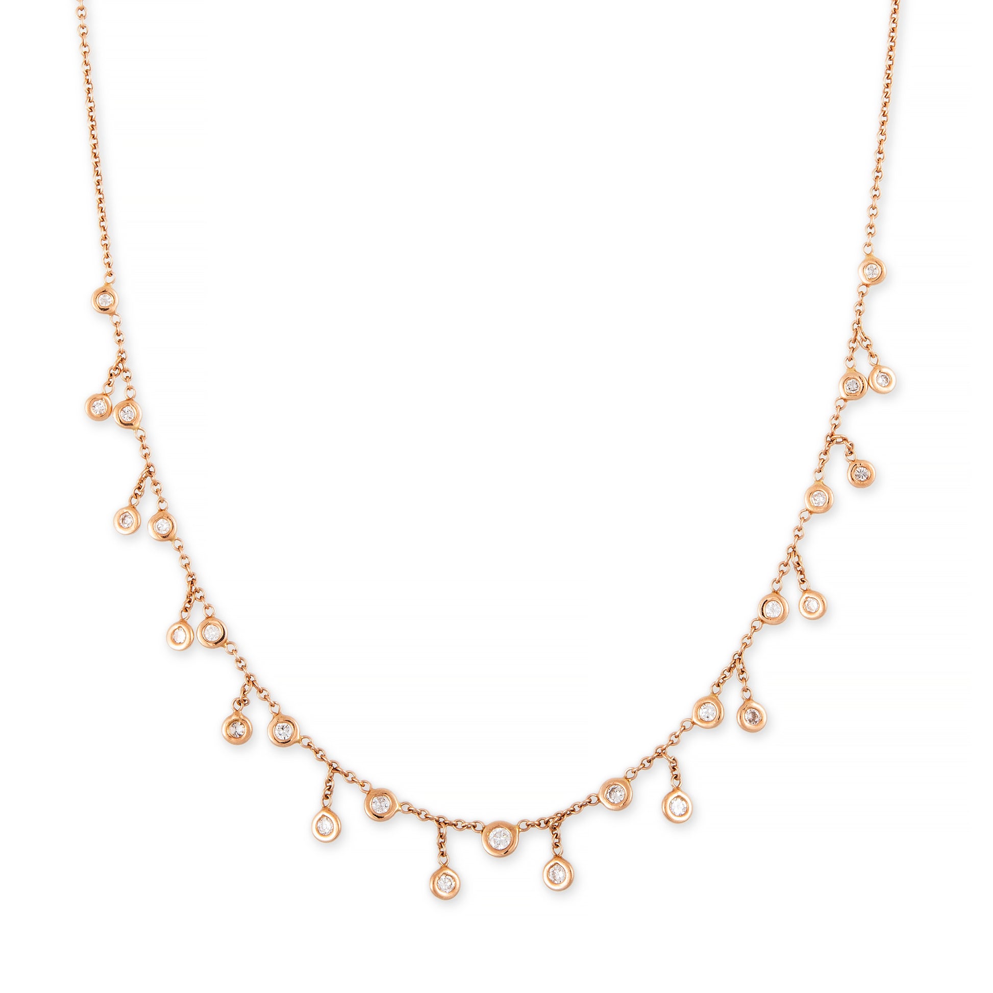 Graduated Large Diamond Shaker Necklace