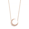Large Diamond Crescent Moon Necklace
