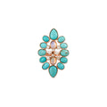 Turquoise + Opal Diamond Blossom Ring