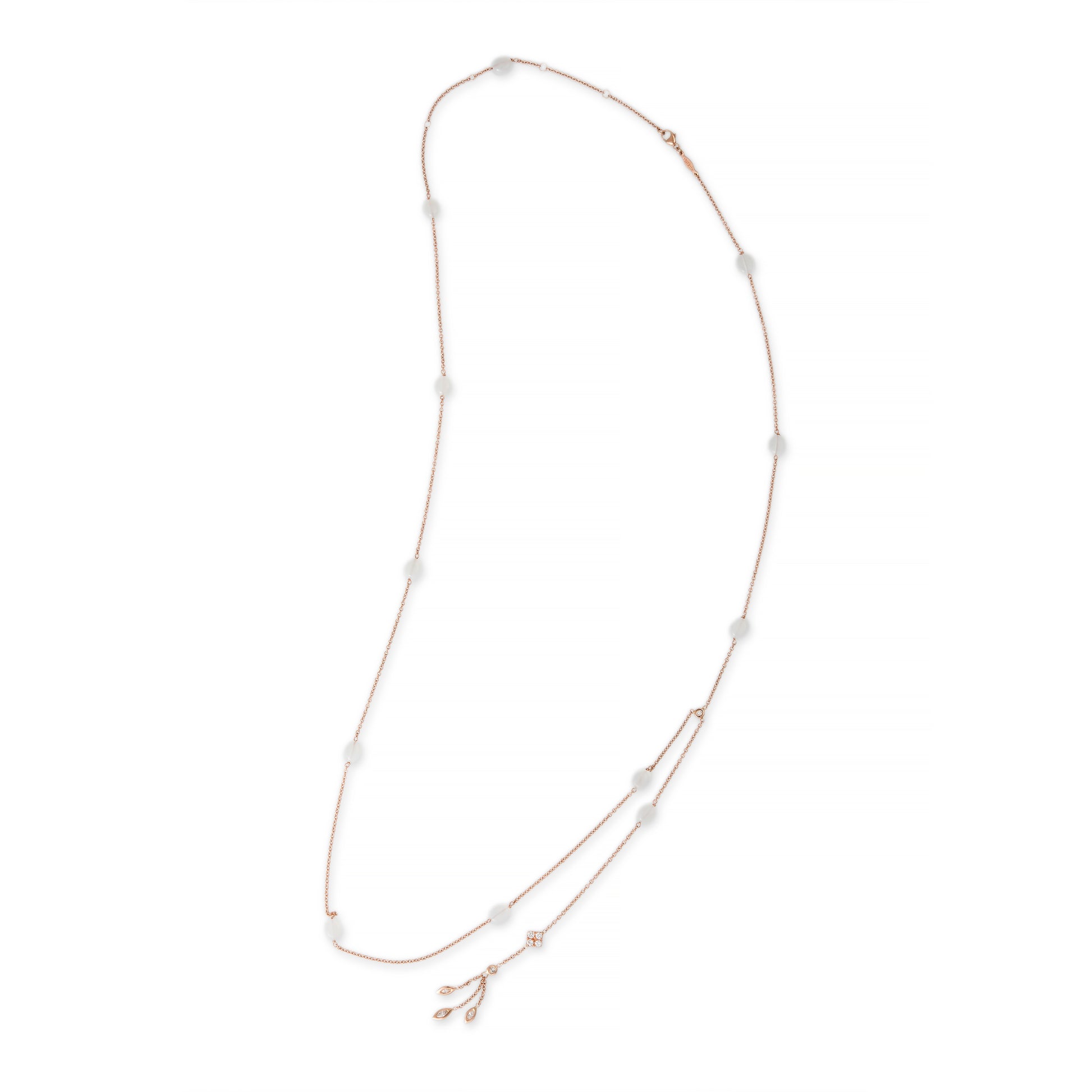 Moonstone Bead Diamond Drip Belly Chain