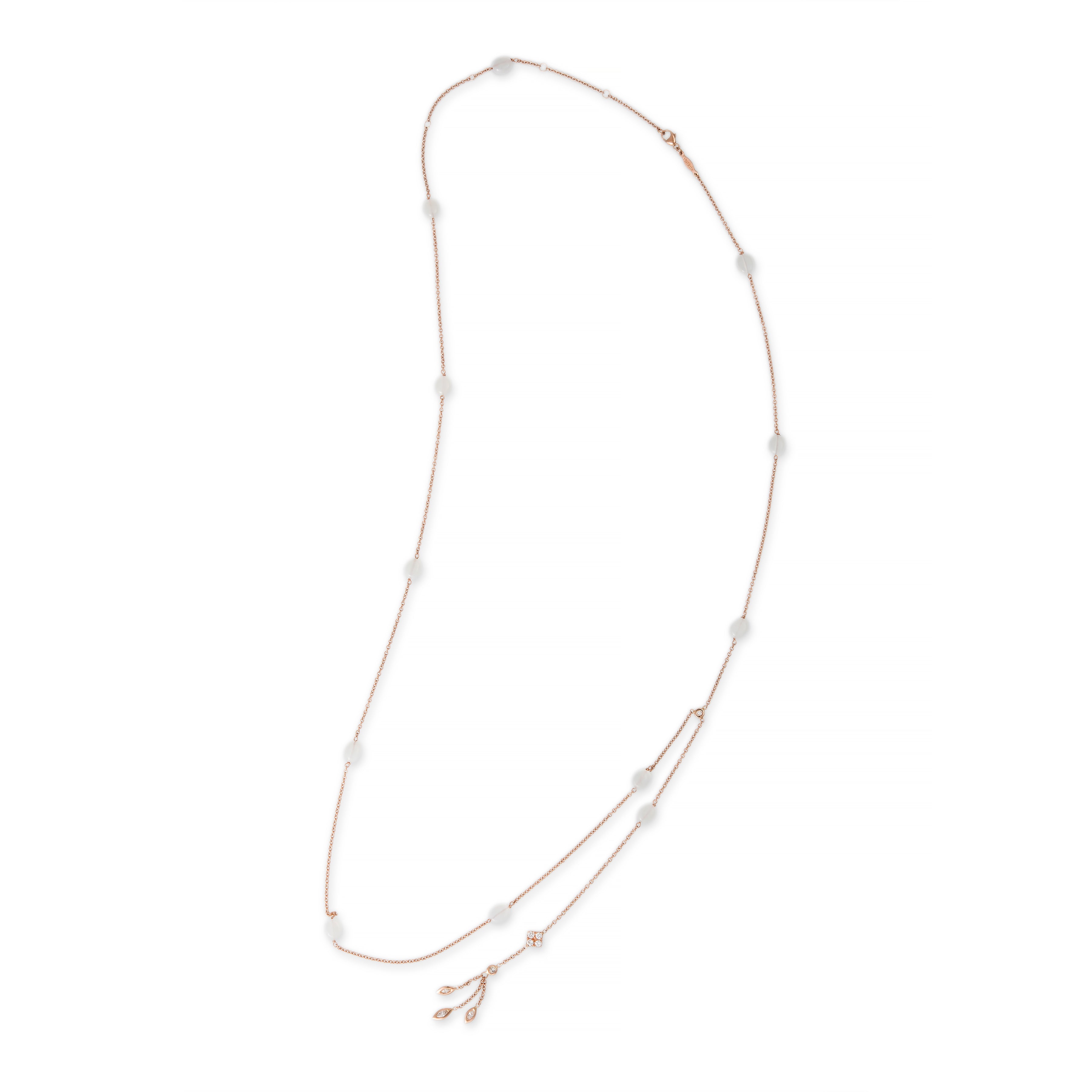 Moonstone Bead Diamond Drip Belly Chain
