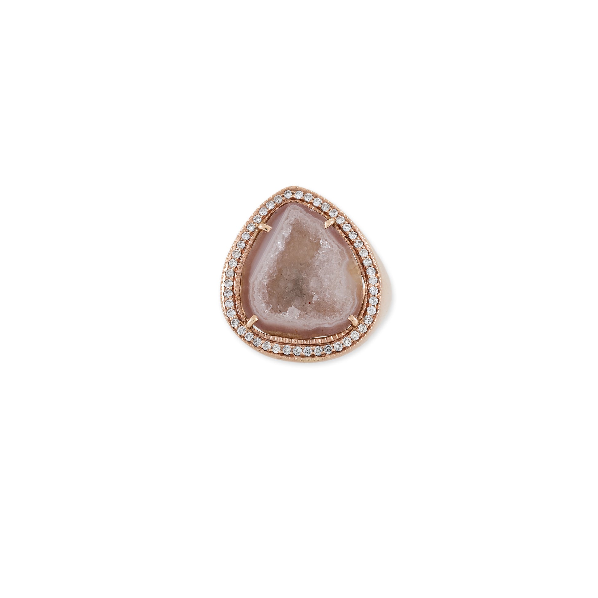 Pave Lavender Geode Ring
