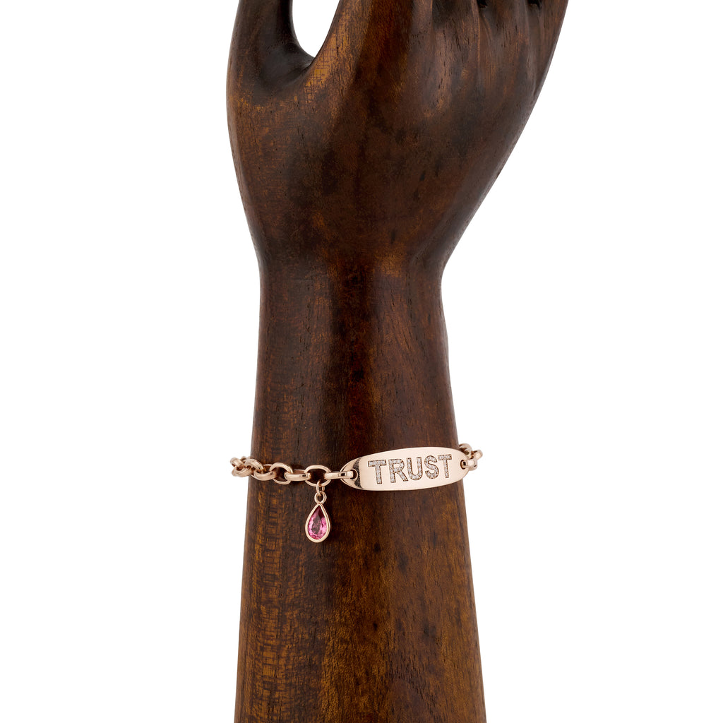 Personalized Pave + Birthstone ID Bracelet