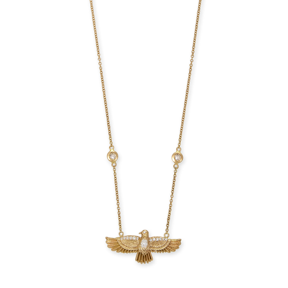 Small Thunderbird Diamond Necklace