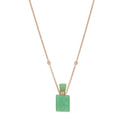 Small Rectangle Chrysoprase Potion Bottle Necklace
