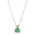 Small Triangle Chrysoprase Potion Bottle Necklace