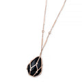Caged Onyx Smooth Bar Necklace