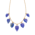 Graduated Iolite Leaf Drop Shaker Necklace + 7 Sophia Diamonds