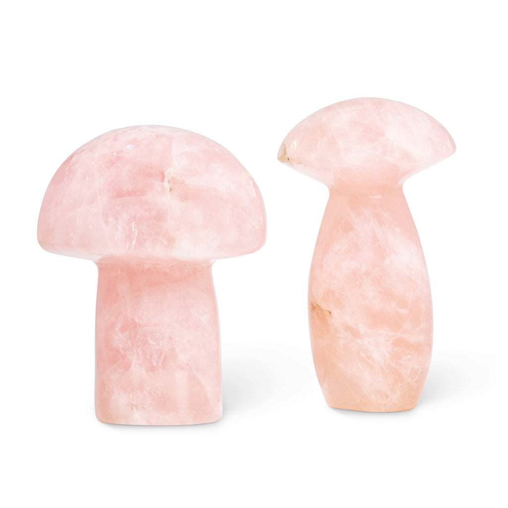 Rose Quartz Mushroom Set