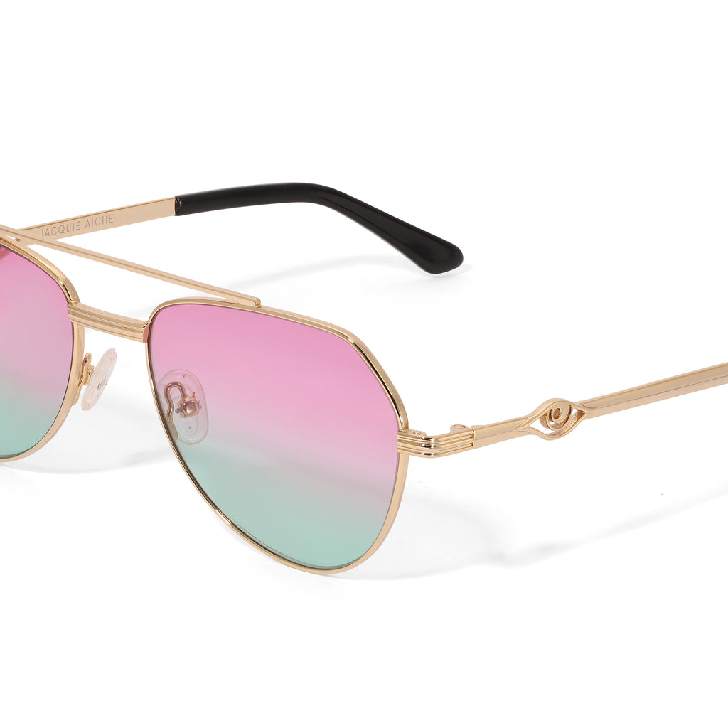 Sacred Gaze Aviator Watermelon Tourmaline Sunglasses