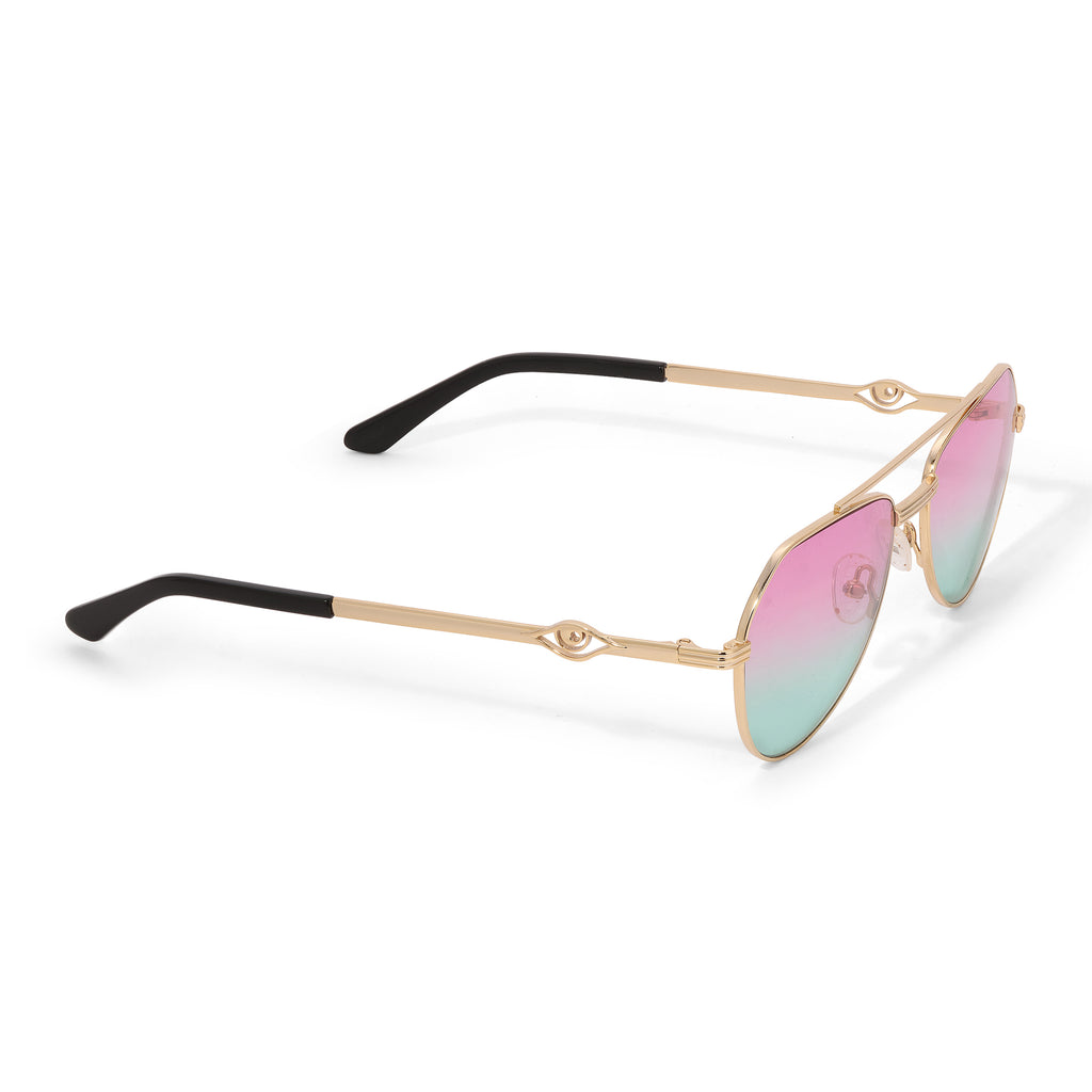 Sacred Gaze Aviator Watermelon Tourmaline Sunglasses