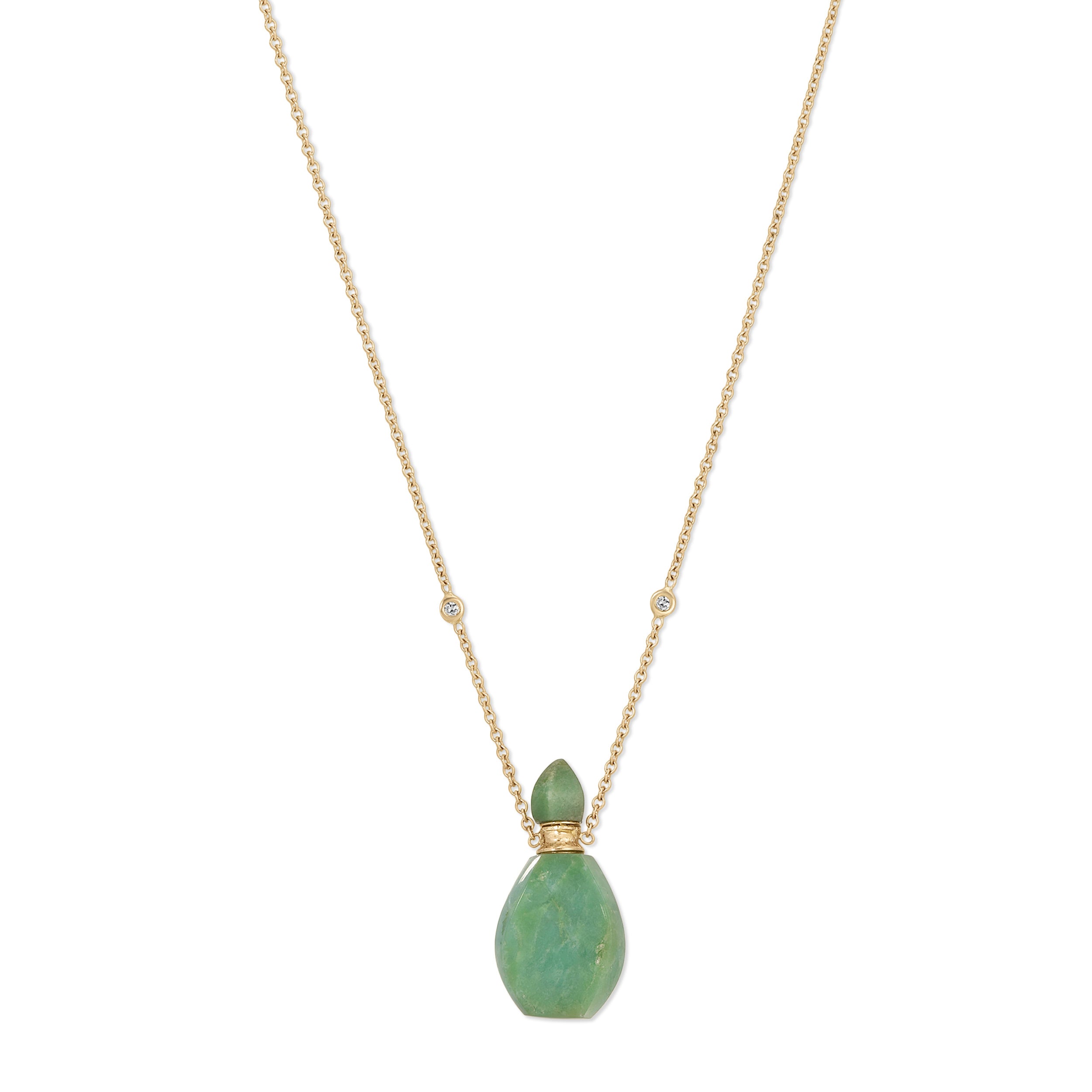 Small Aladdin Chrysoprase Potion Bottle Necklace