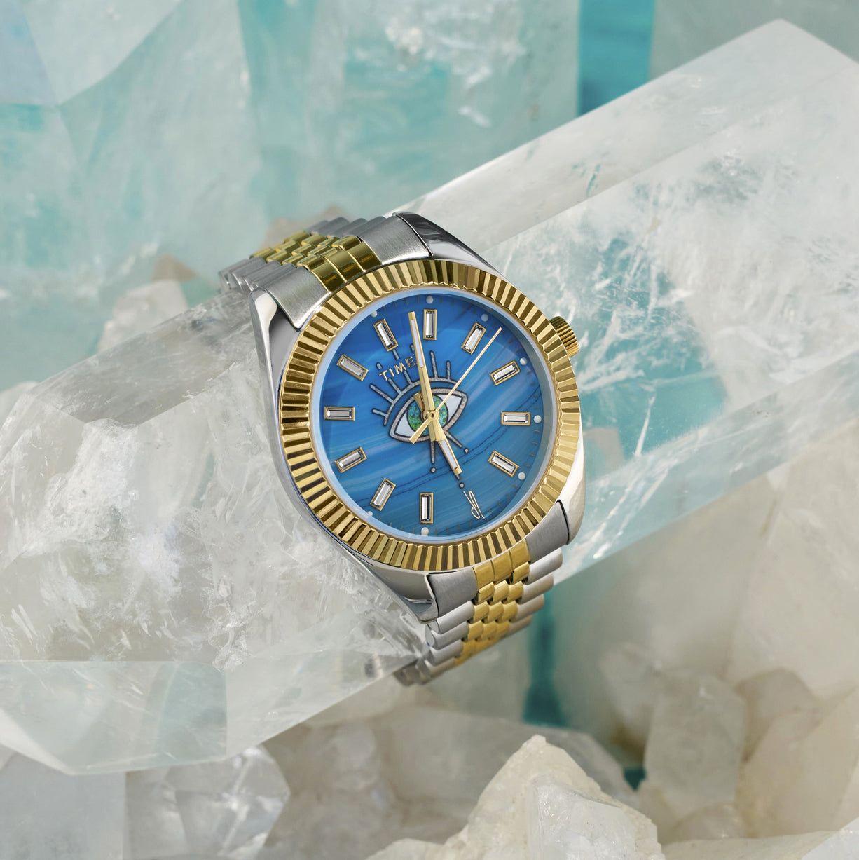 Timex x JA Legacy Blue Agate Eclipse Watch