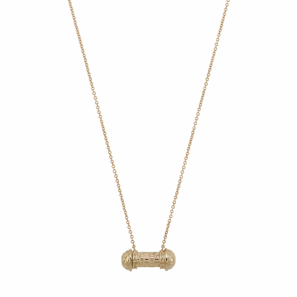 Etched Tube Vessel Necklace