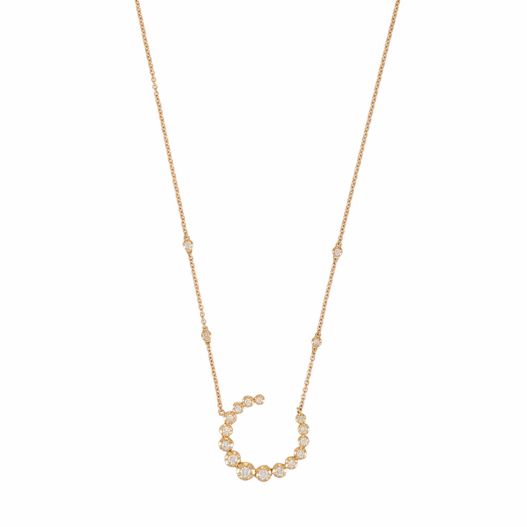 Diamond Sophia Crescent Moon Necklace