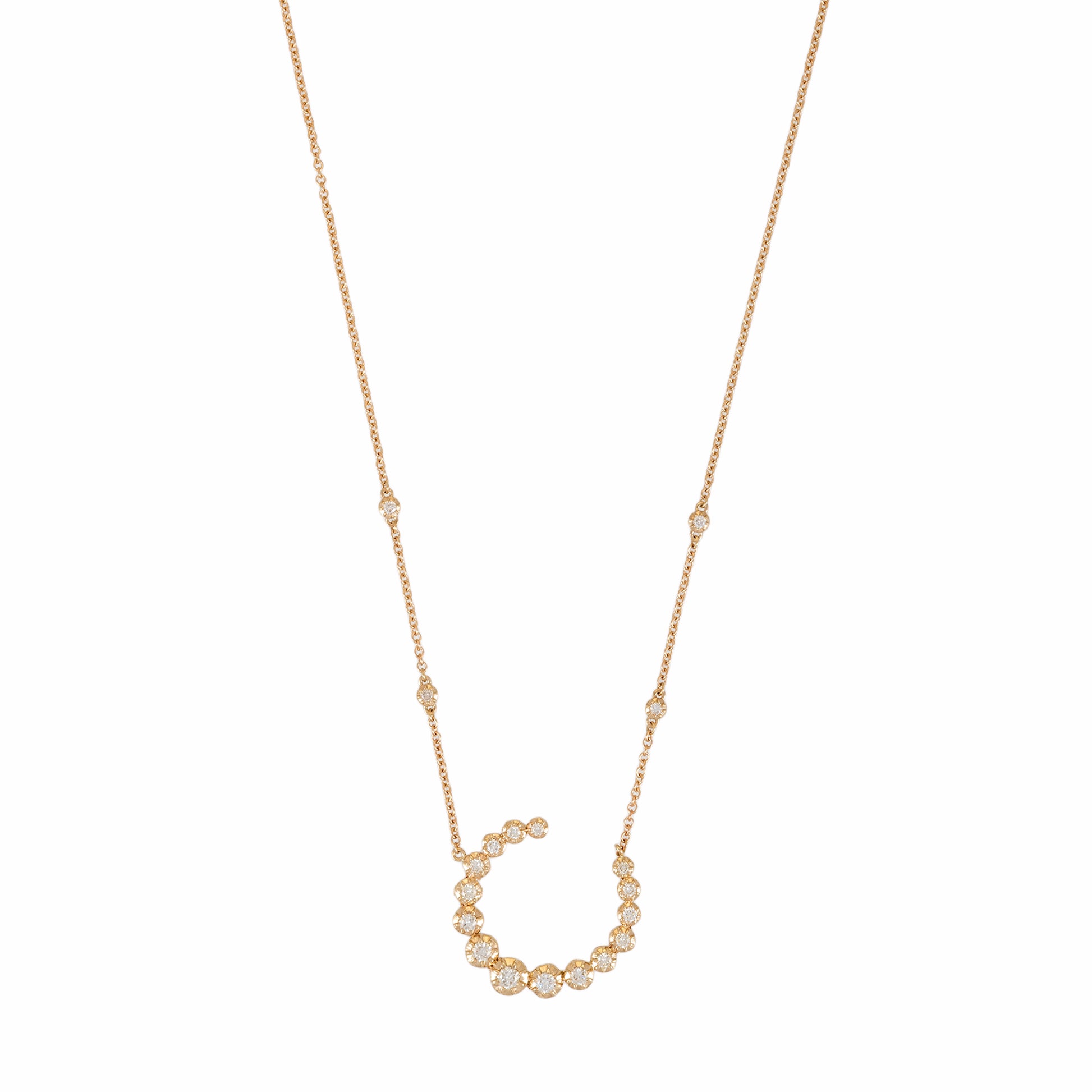 Diamond Sophia Crescent Moon Necklace