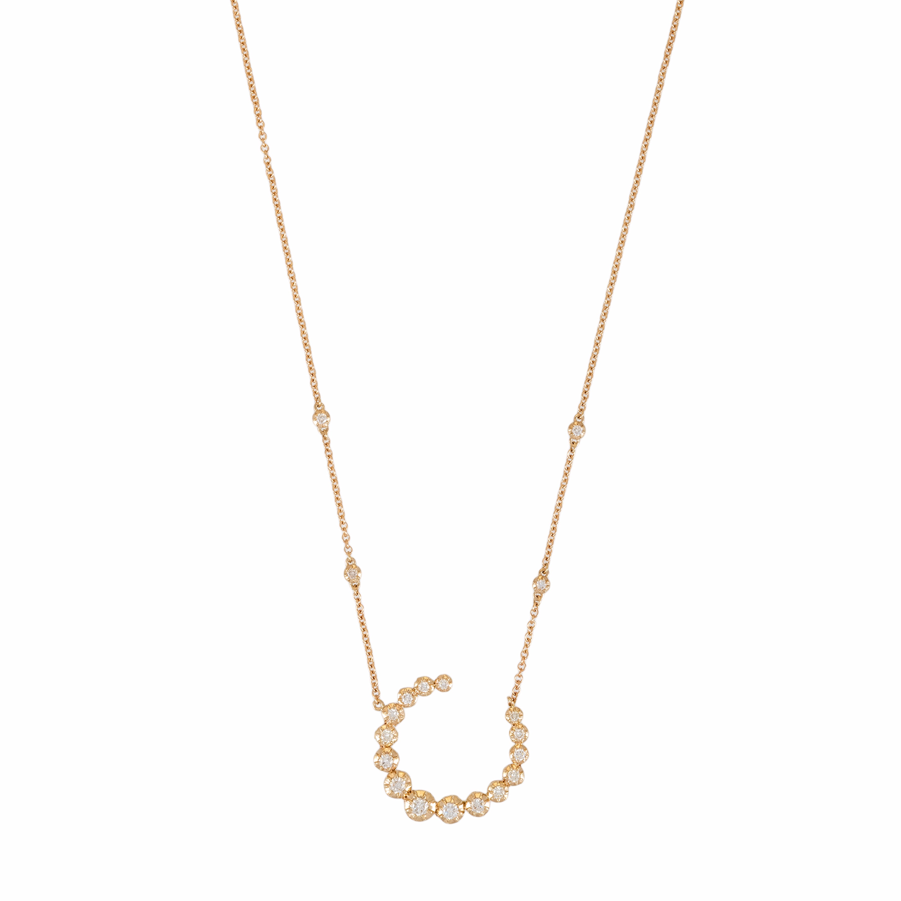 Diamond Sophia Crescent Moon Necklace