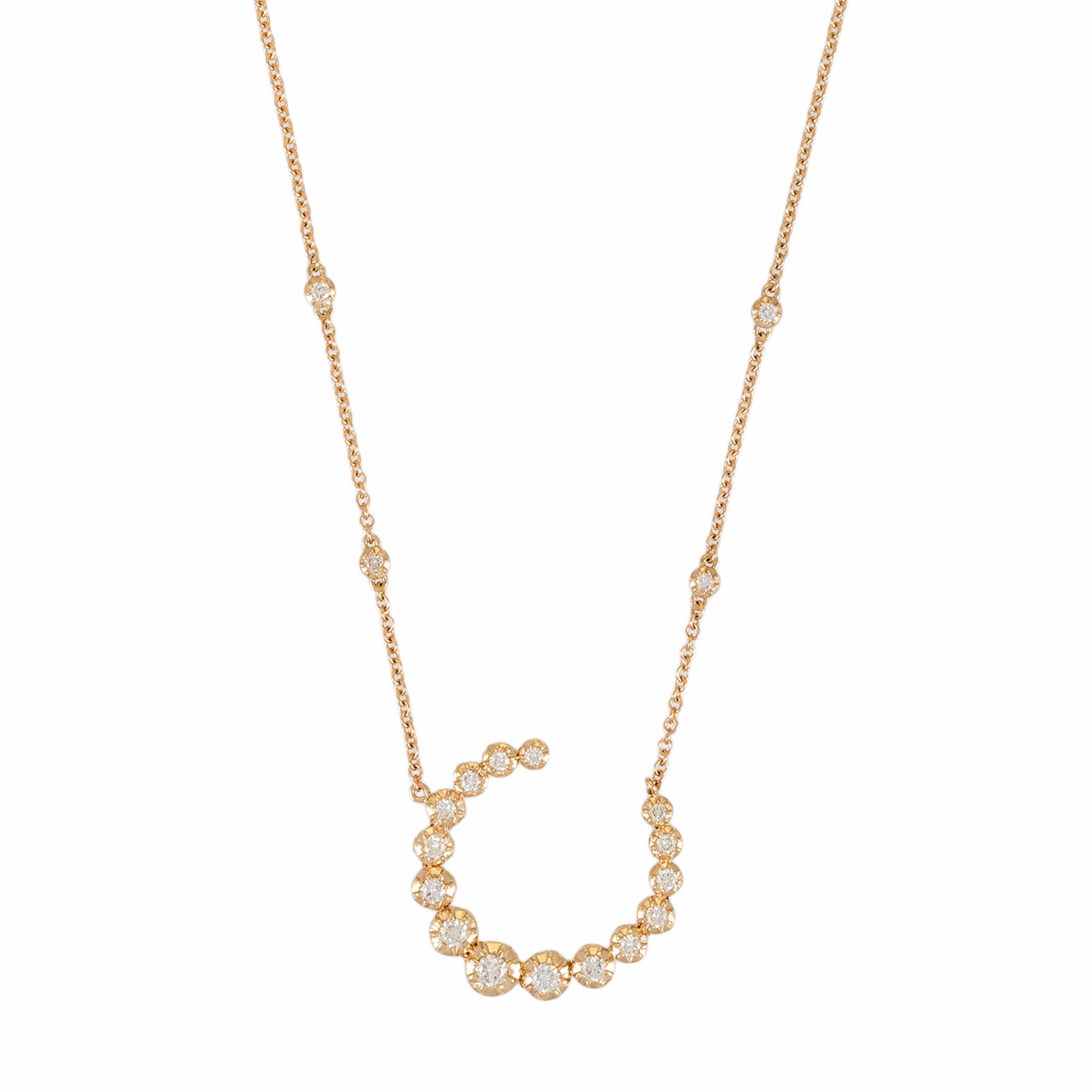 Diamond Sophia Crescent Moon Necklace