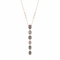 6 Oval Tourmaline Drop Necklace