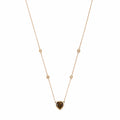 Brown Tourmaline Heart Diamond Necklace