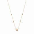 Morganite Heart Diamond Necklace
