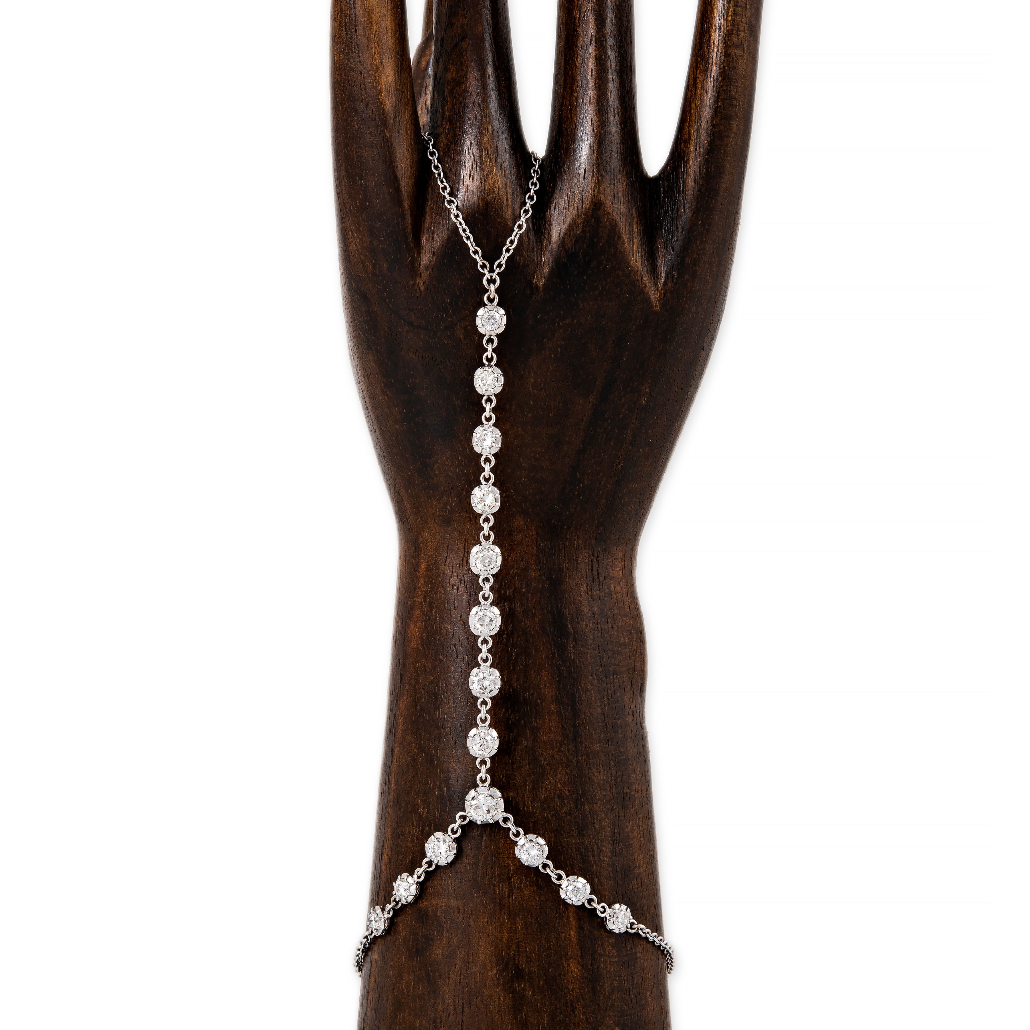 15 Graduated Sophia Diamond Finger Bracelet