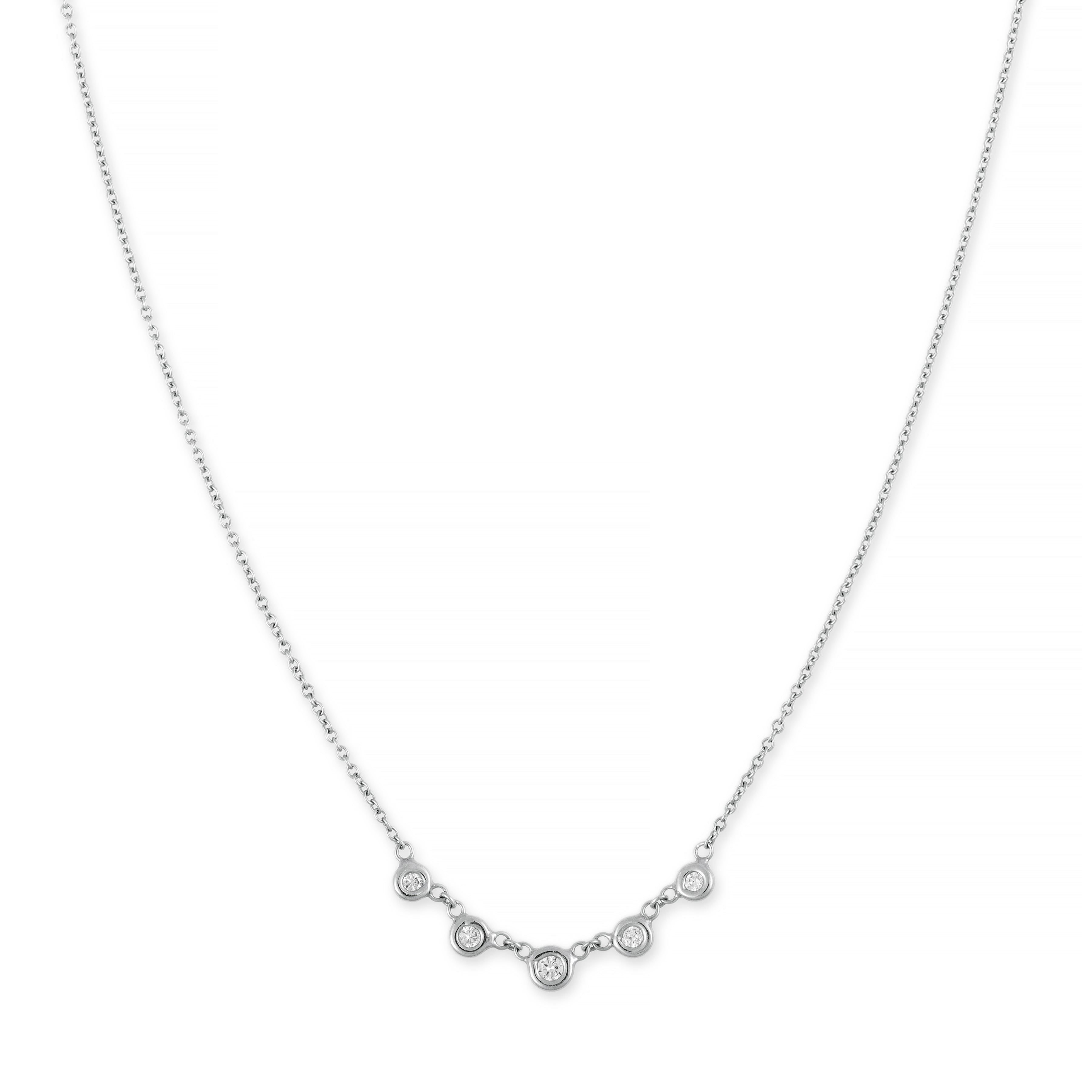 KILORY Sterling Silver Crystal Small Five Diamond Necklace at Rs 1599.00 in  Surat